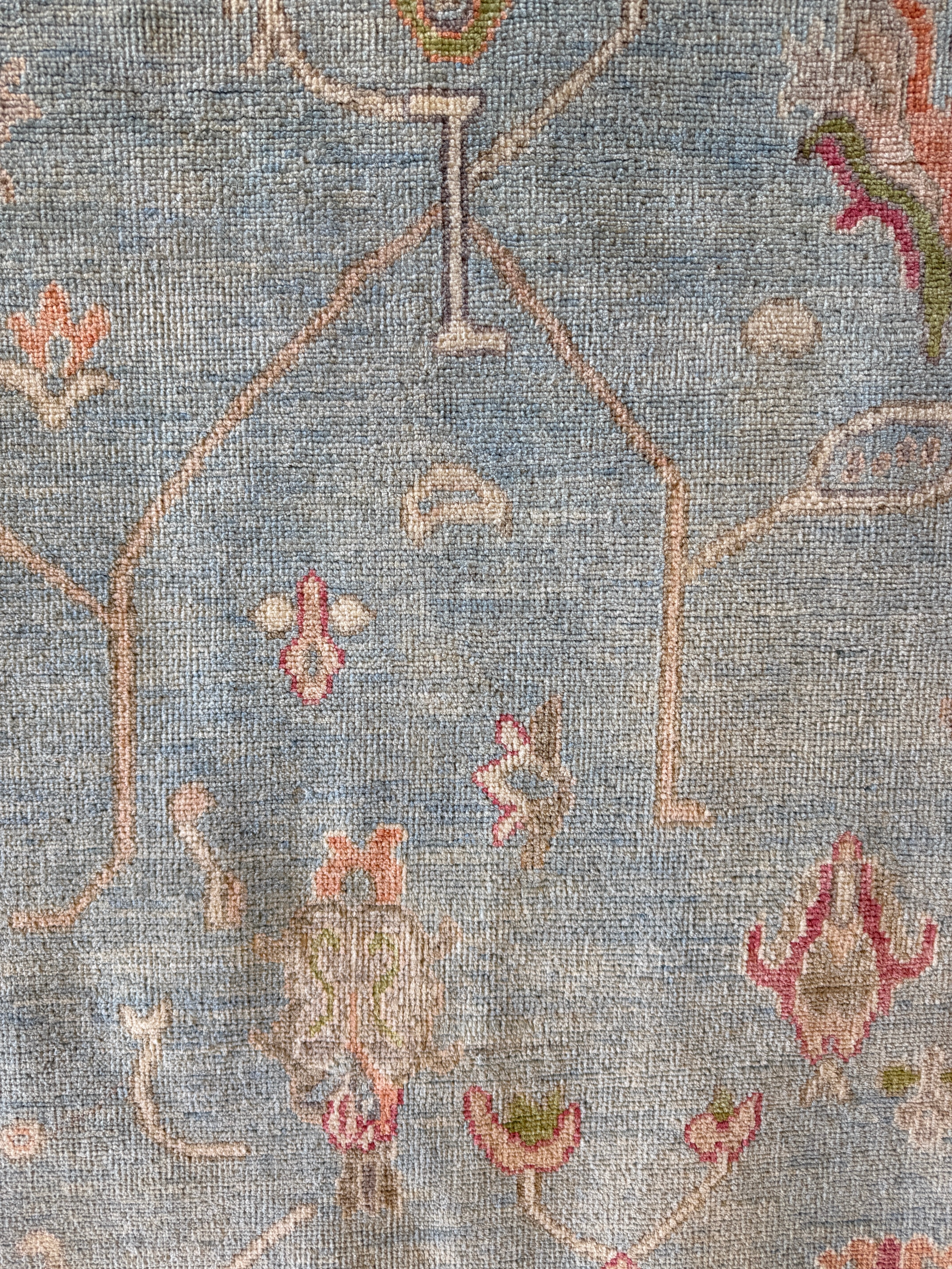 Blair MacMillan 4x6.11 Pink & Blue Afghani Oushak Rug