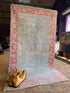 Blair MacMillan 4x6.11 Pink & Blue Afghani Oushak Rug