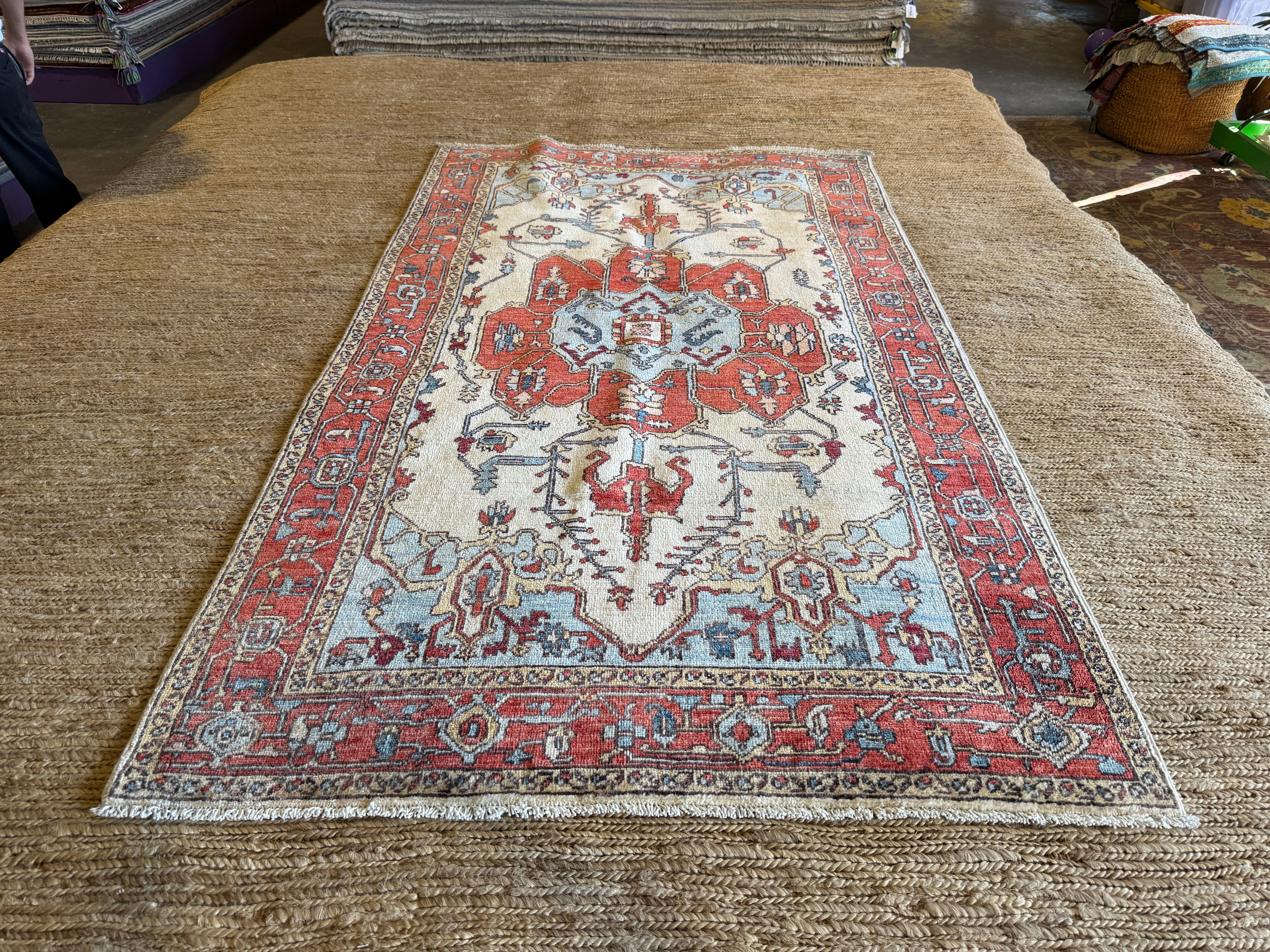 Karla Crome 4x6.10 Red Chobi Afghani Rug