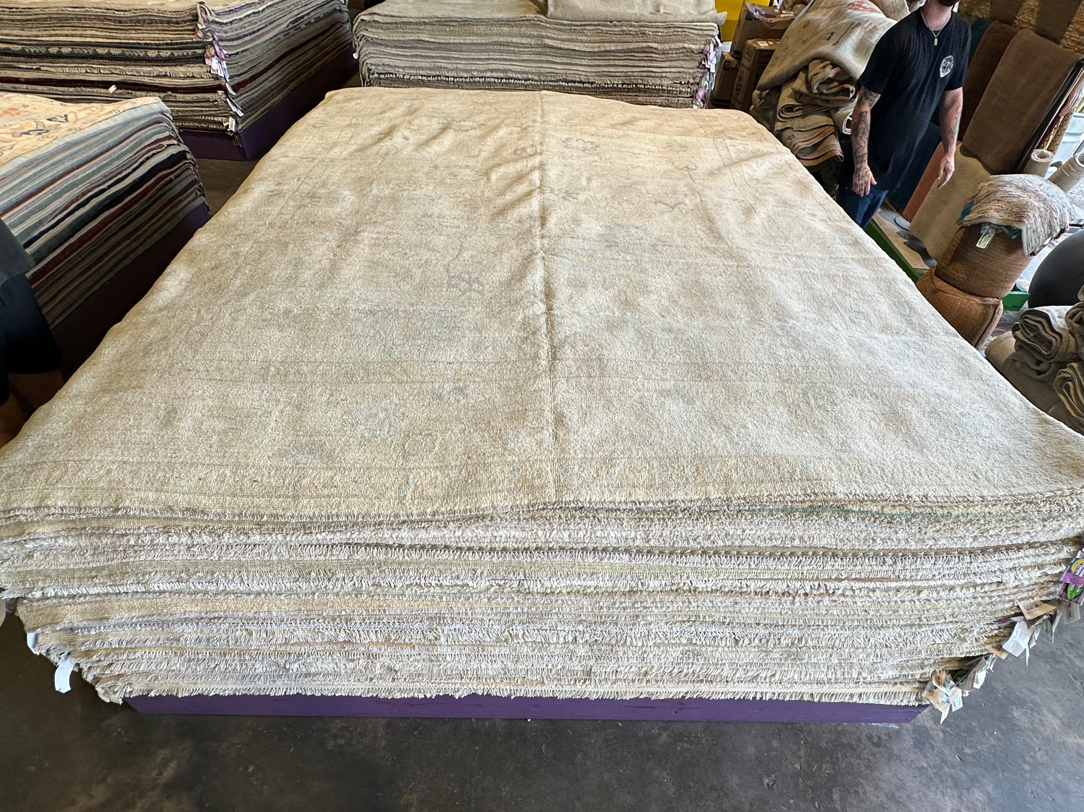 Renee Wheeler 8.11x12.1 Afghani Whitewashed Oushak
