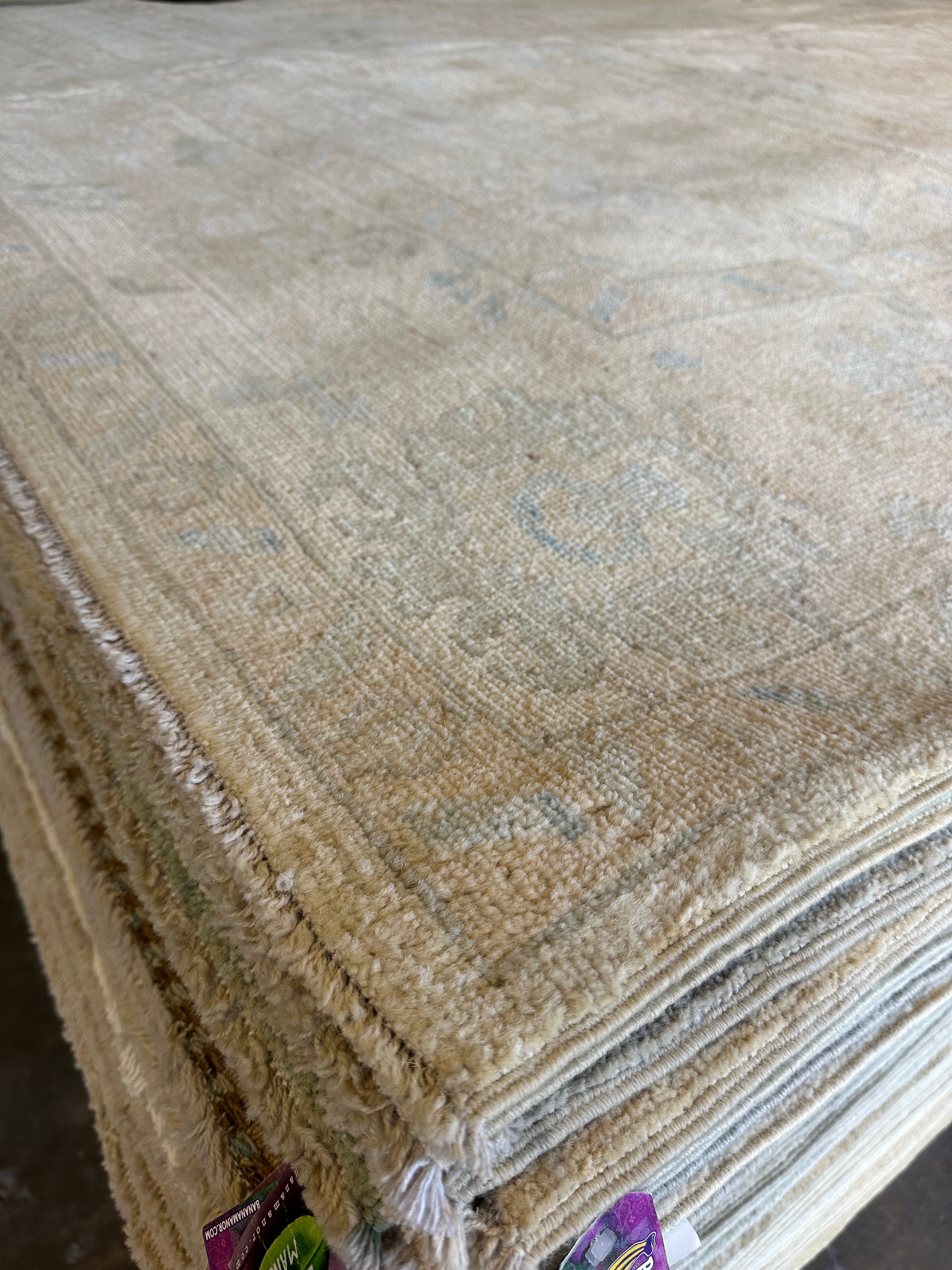 Renee Wheeler 8.11x12.1 Afghani Whitewashed Oushak