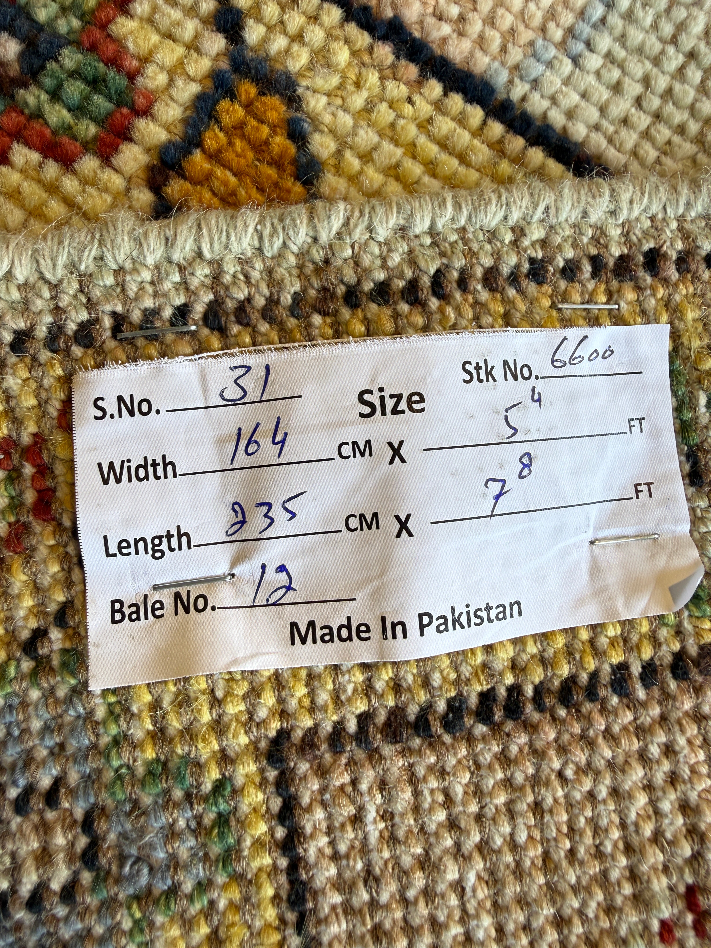 Victoria Pedretti 5.4x7.8 Colorful Afghani Oushak Rug