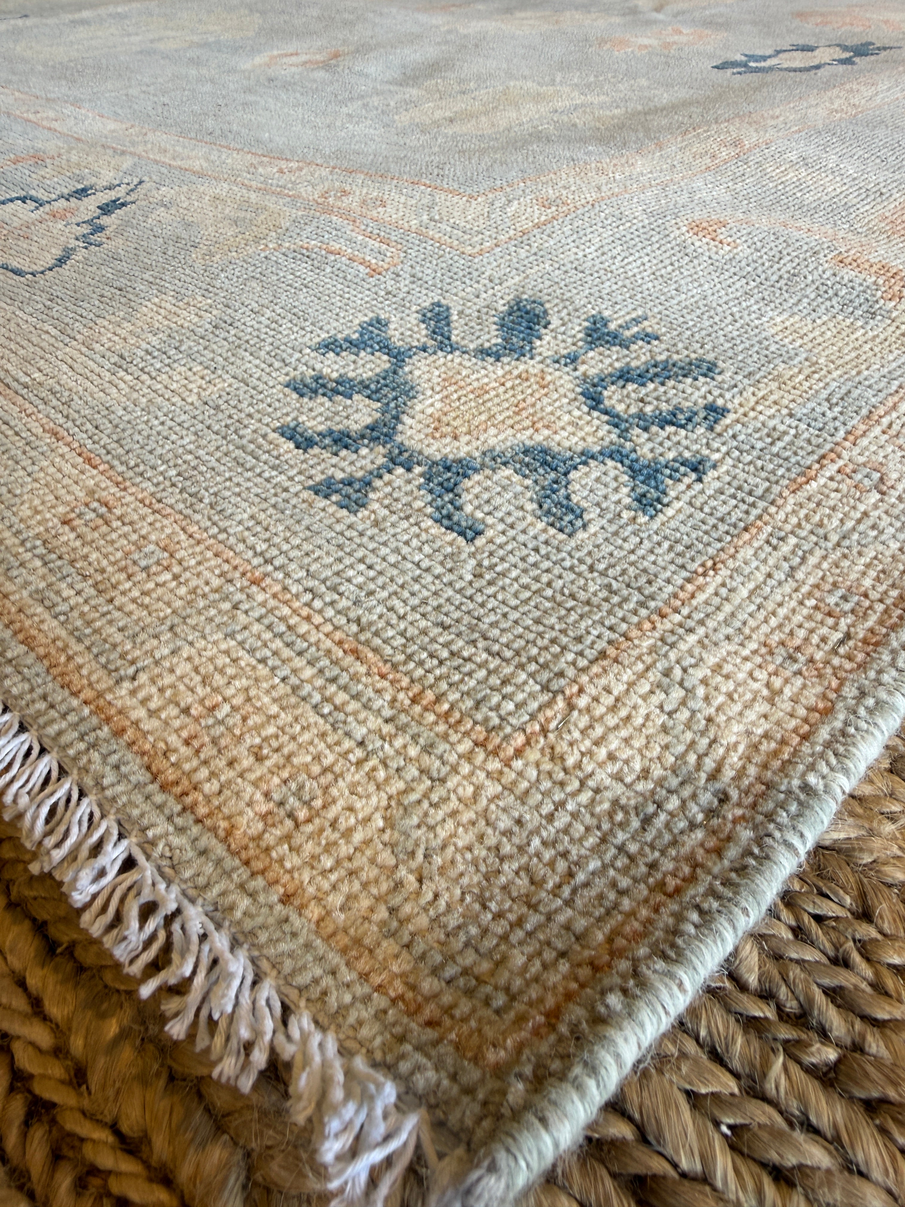 Mikalah Reid-Beckette 5.5x7.7 Blue Whitewashed Afghani Oushak Rug