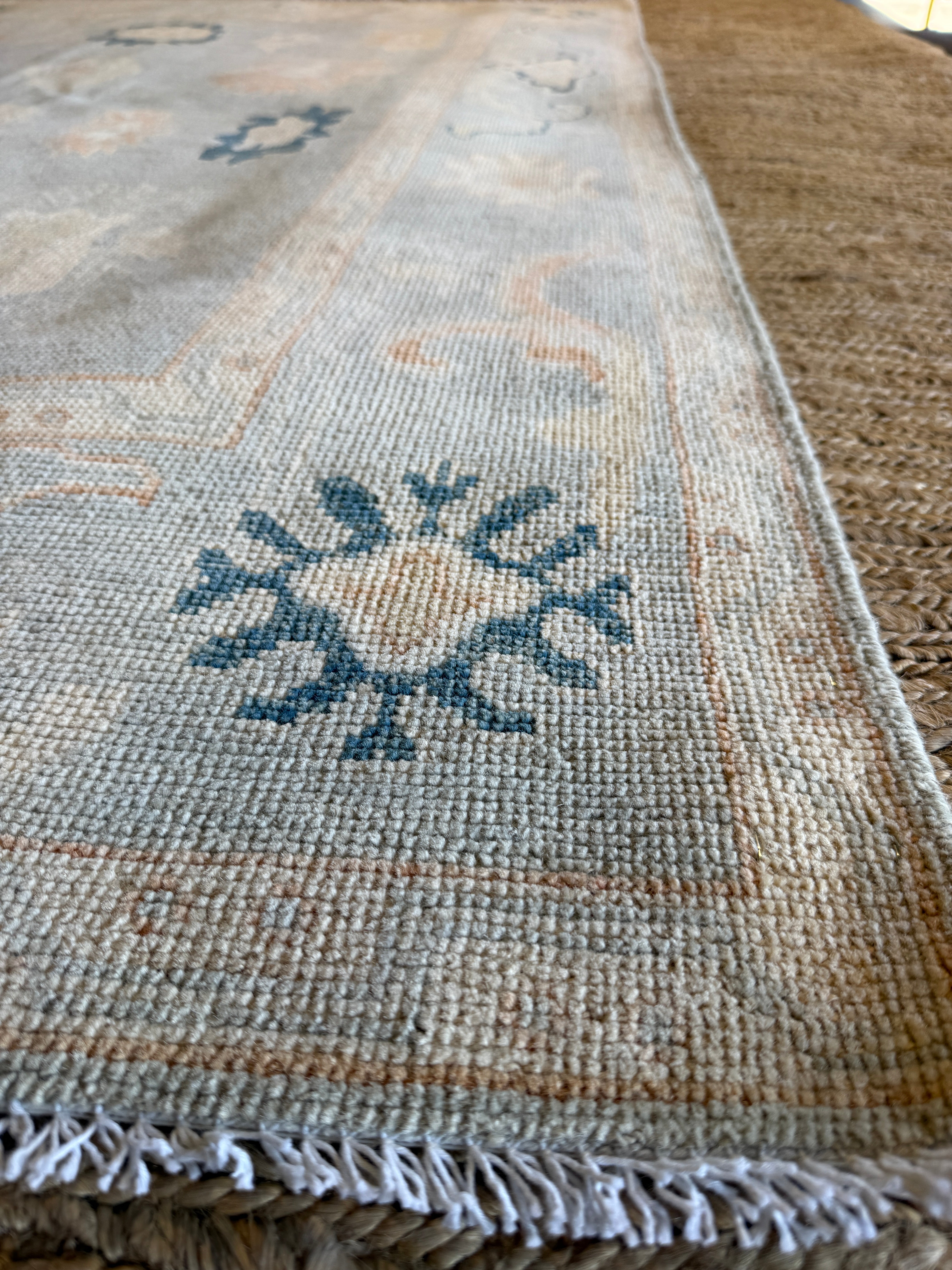 Mikalah Reid-Beckette 5.5x7.7 Blue Whitewashed Afghani Oushak Rug