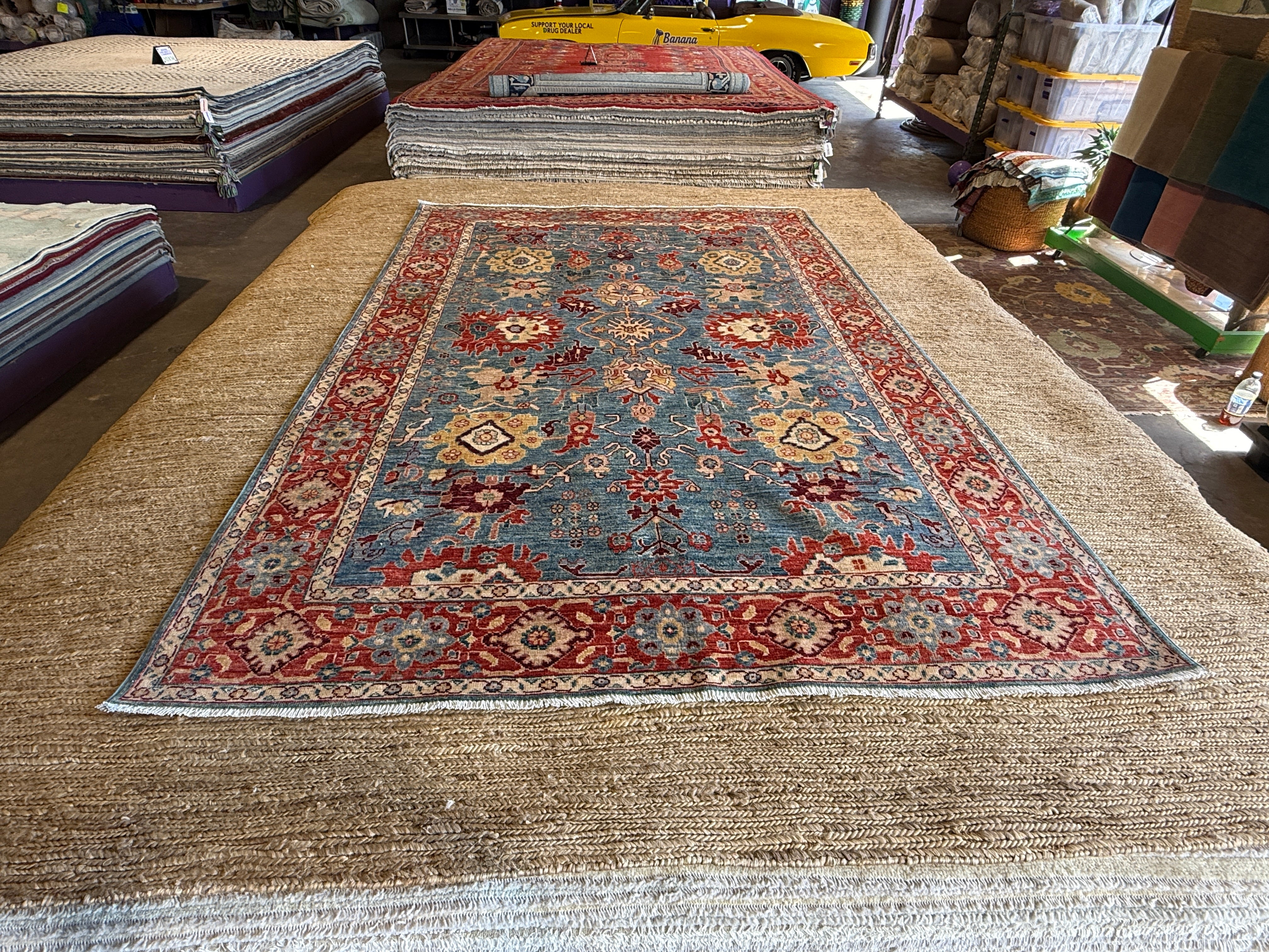 Lisa Brühlmann 5.10x8.10 Red Chobi Afghani Rug