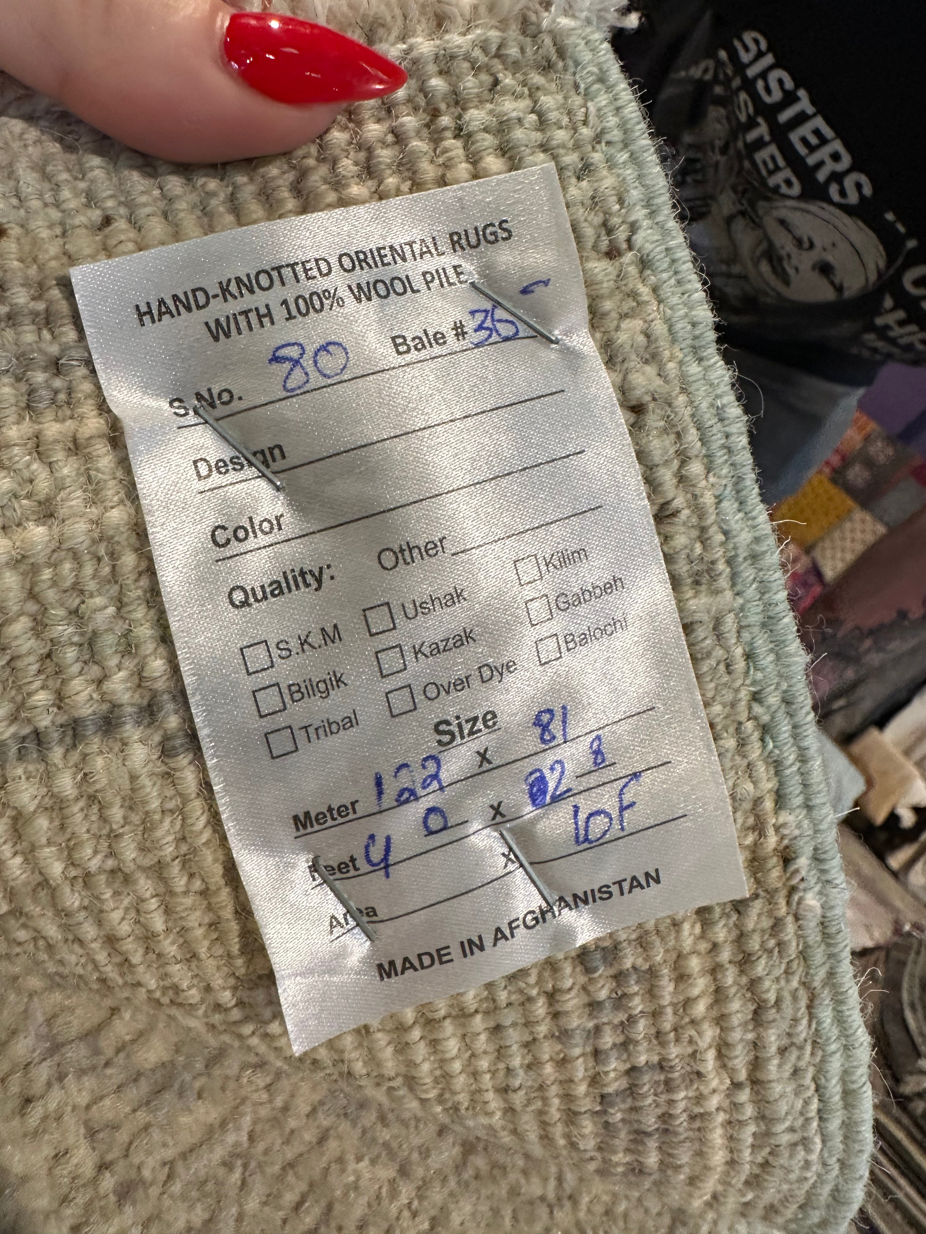 Kirsten Cohen 2.8x4 Afghani Whitewashed Oushak