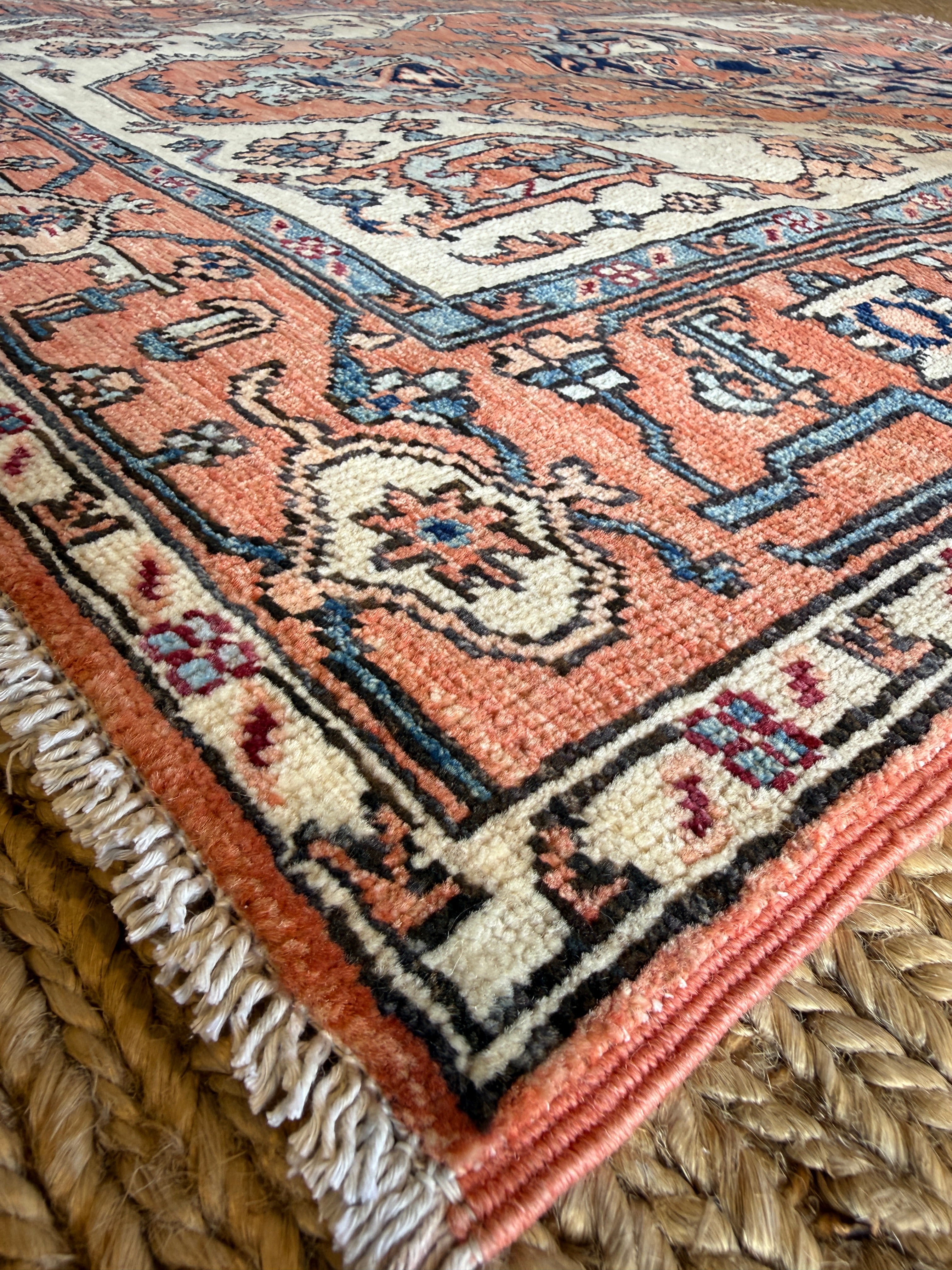 Portia 4.3x5.10 Pink Chobi Afghani Rug