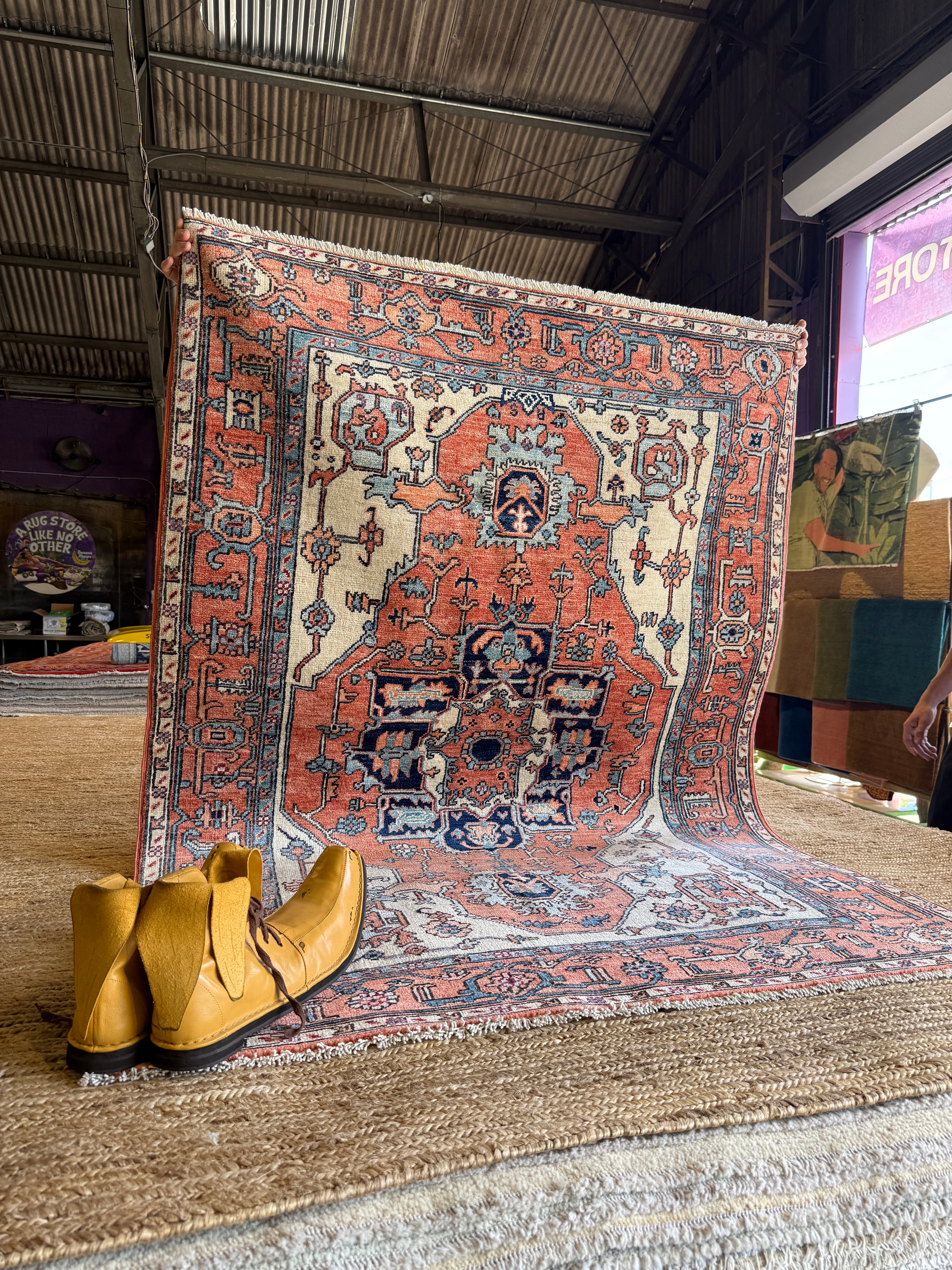 Portia 4.3x5.10 Pink Chobi Afghani Rug
