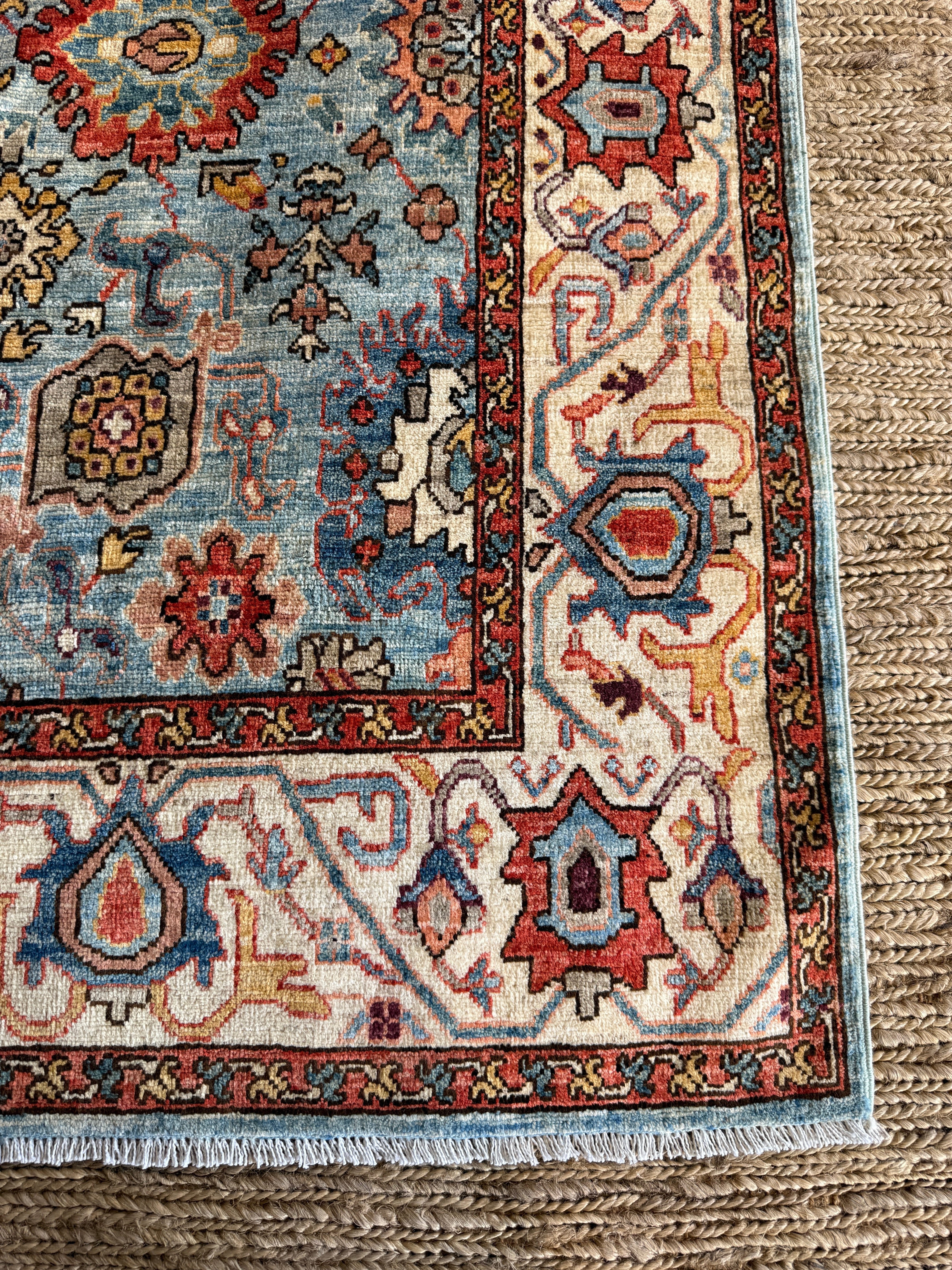 Greta Georgie 5x8.2 Blue Chobi Afghani Rug