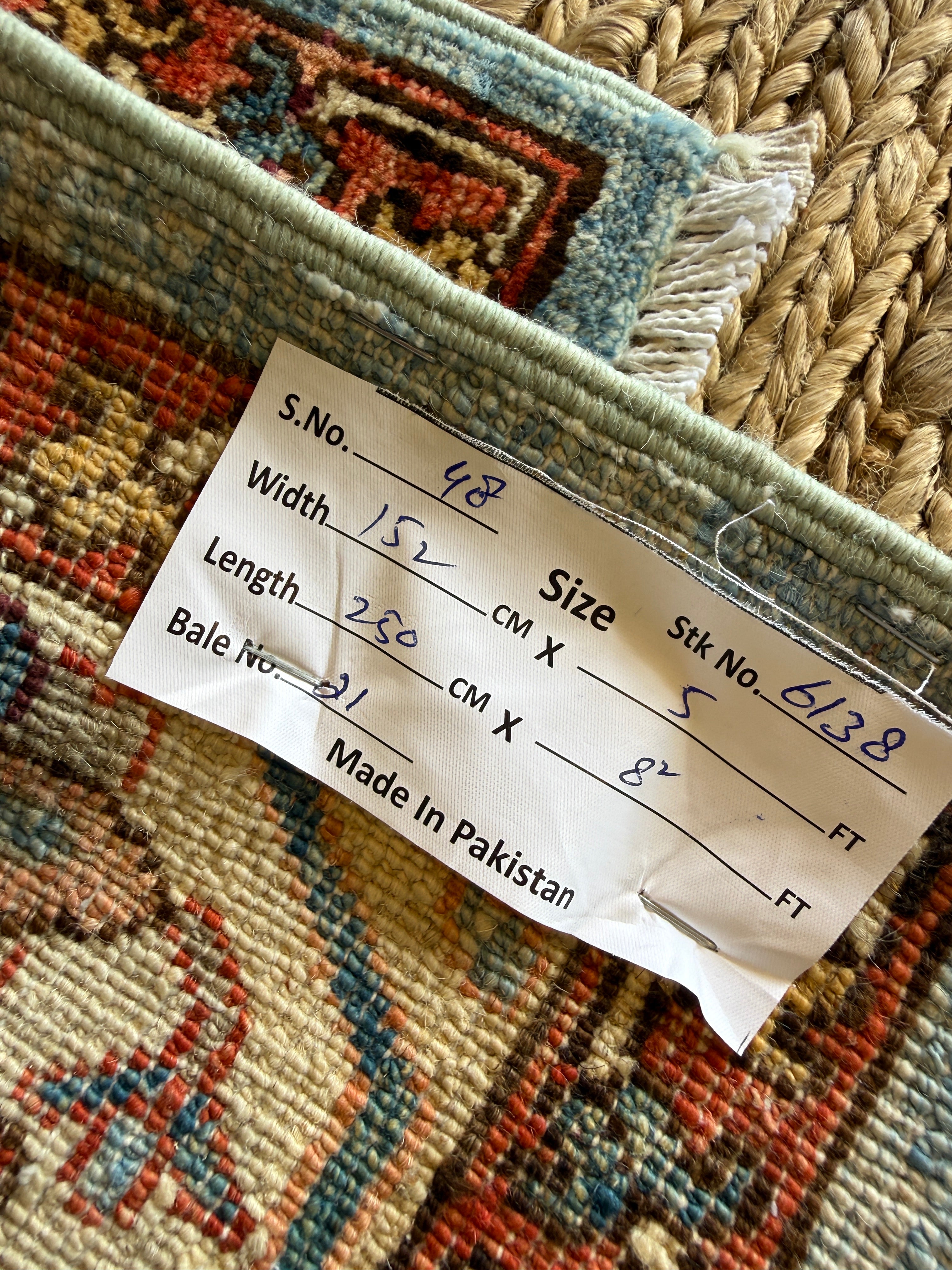 Greta Georgie 5x8.2 Blue Chobi Afghani Rug