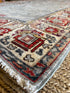 Jennifer Jason Leigh 5.11x9.1 Grey & Red Chobi Afghani Rug