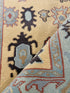 Tammin Sursok 4x6 Hand-Knotted Oushak Rug Light Rust and Light Blue
