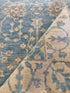 Kelly Behun 4x6 Blue and Ivory Hand-Knotted Oushak Rug