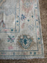 Ashley Comeau 7.6x9.9 Blue and Pink Whitewashed Afghani Oushak Rug