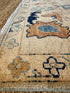 Amy Keating 5.7x7.8 Cream & Brown Whitewashed Afghani Oushak Rug