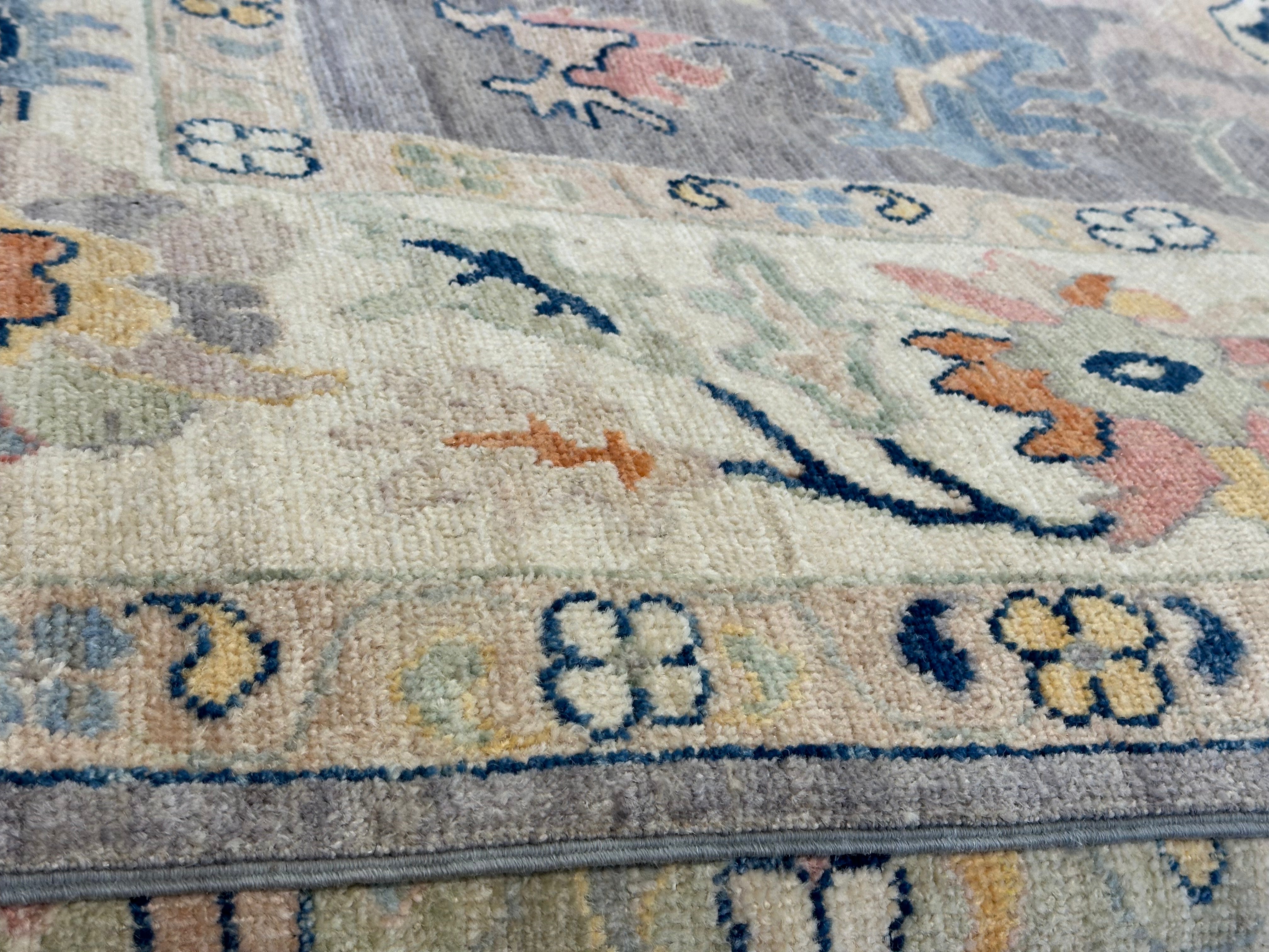 Marguerite Moreau 7.11x9.10 Afghani Whitewashed Oushak