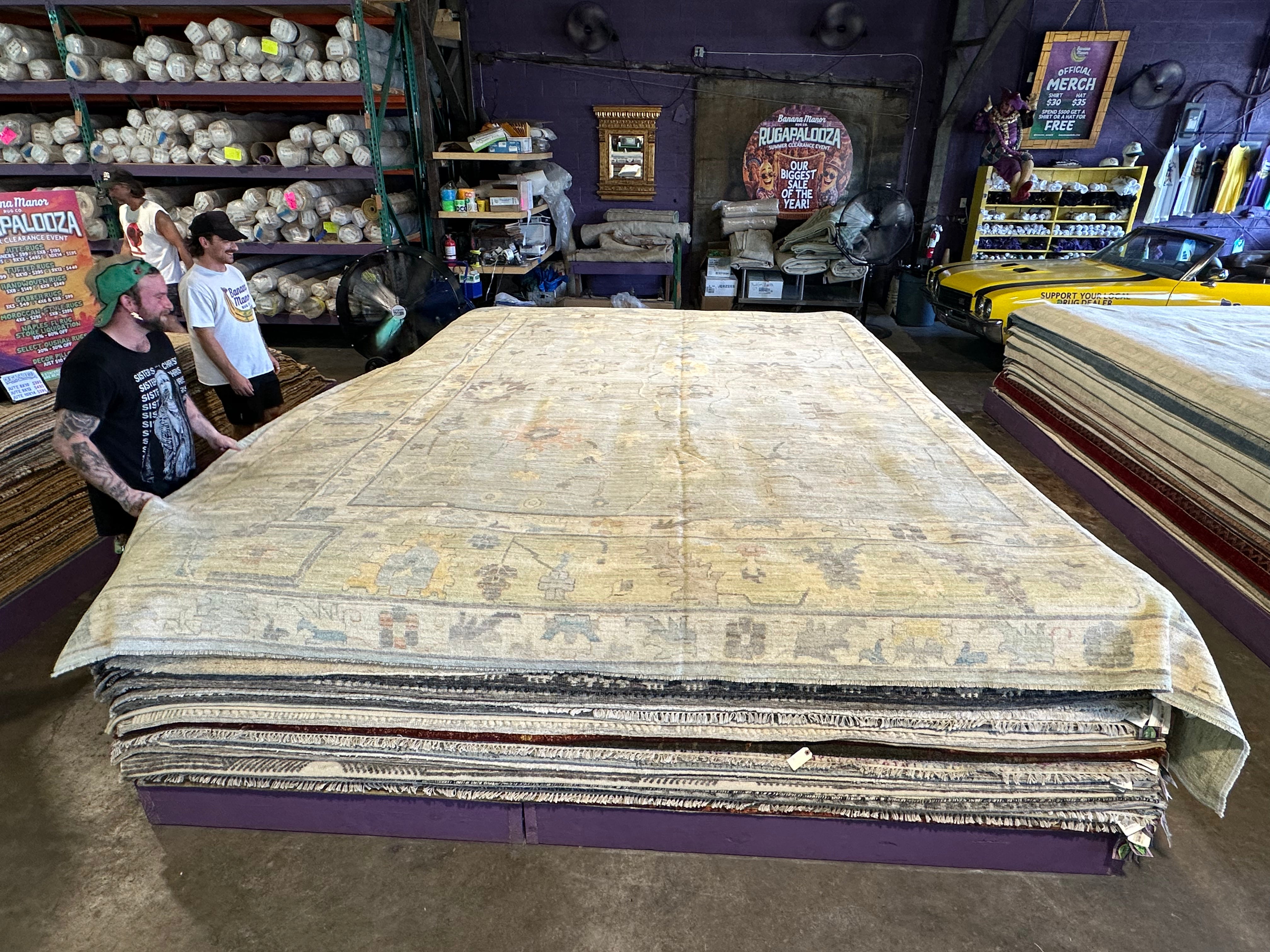 Katherine Disque 12.2x14.7 Afghani Whitewashed Oushak