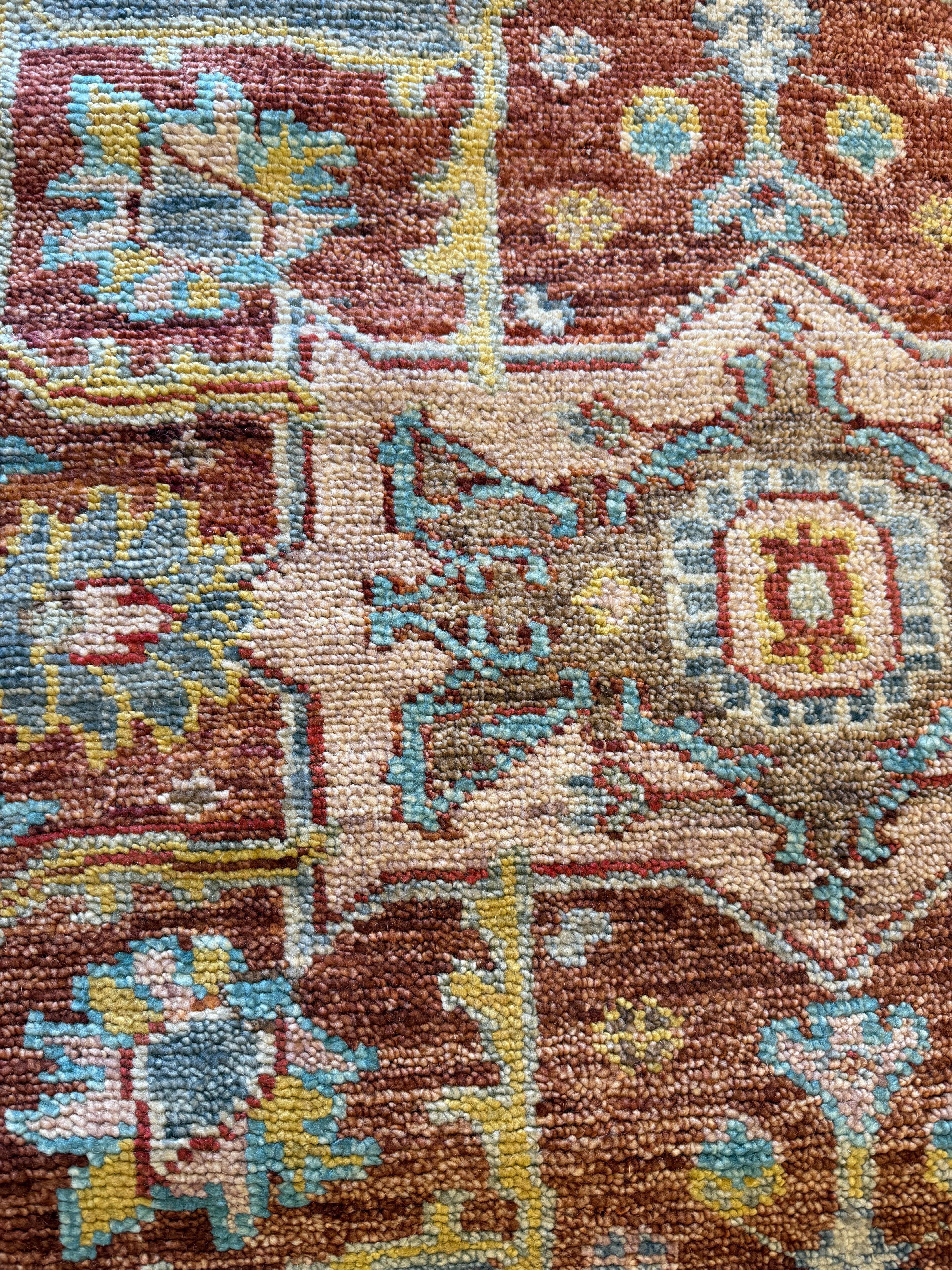 Scranton 7.9x10 Blue & Rust Hand-Knotted Serapi