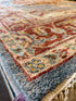 Scranton 7.9x10 Blue & Rust Hand-Knotted Serapi