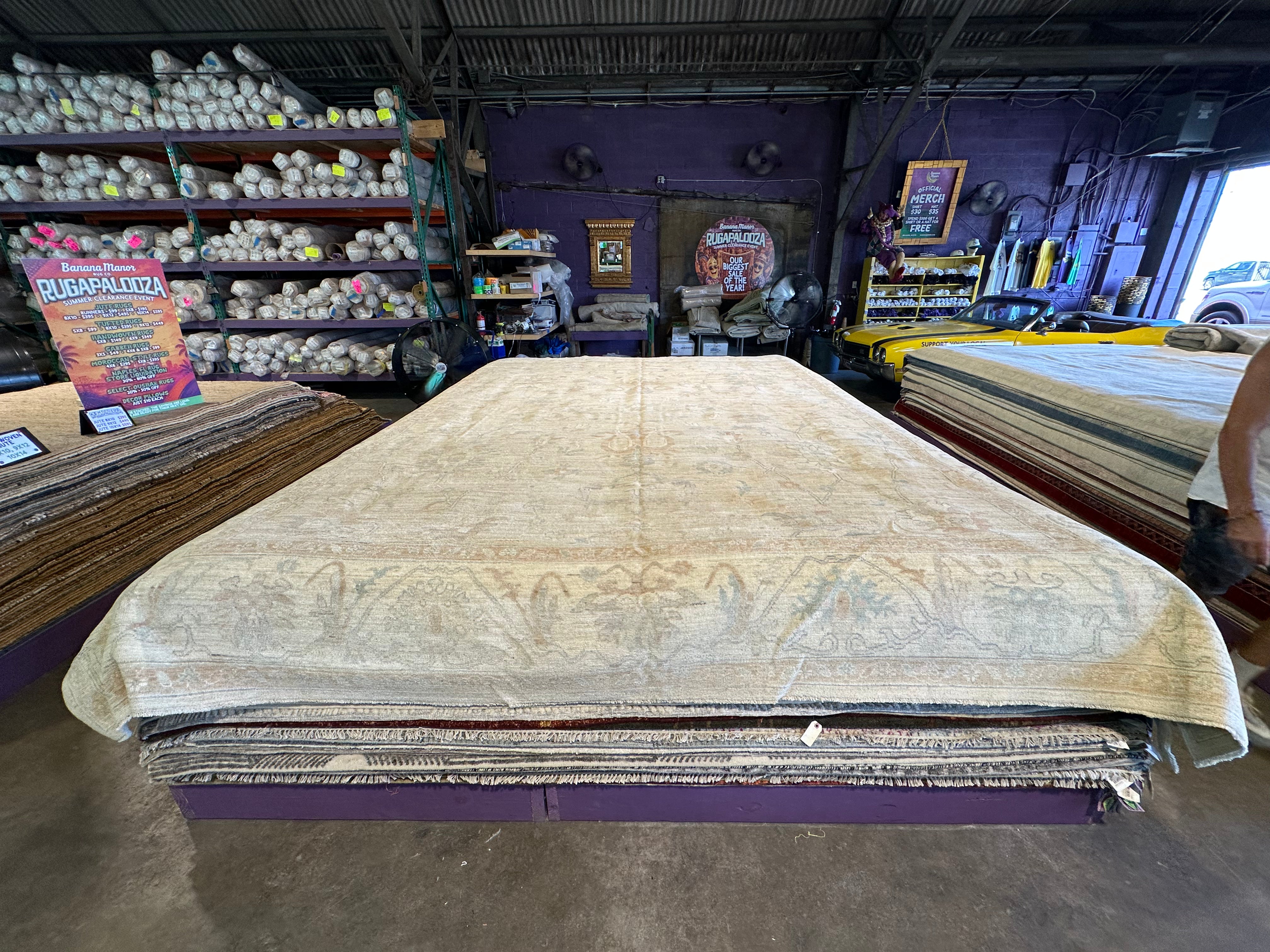 Ashley Yeddie 11.11x14.7 Afghani Whitewashed Oushak