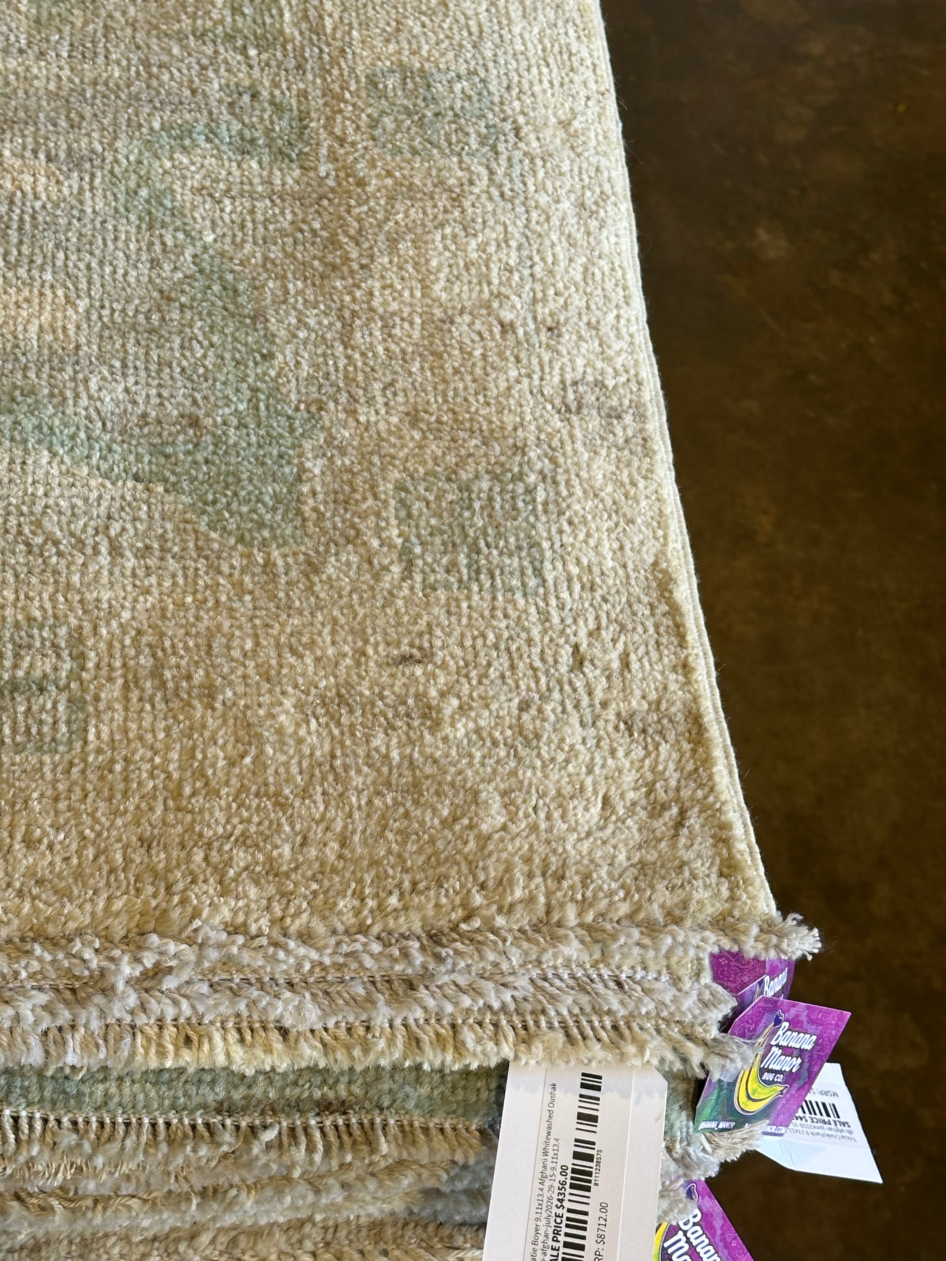 Carrie Ann Nagy 9.11x13.8 Afghani Whitewashed Oushak