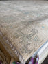 Paige Herschell 9.1x12.1 Blue & Cream Afghani Whitewashed Oushak