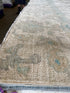 Paige Herschell 9.1x12.1 Blue & Cream Afghani Whitewashed Oushak