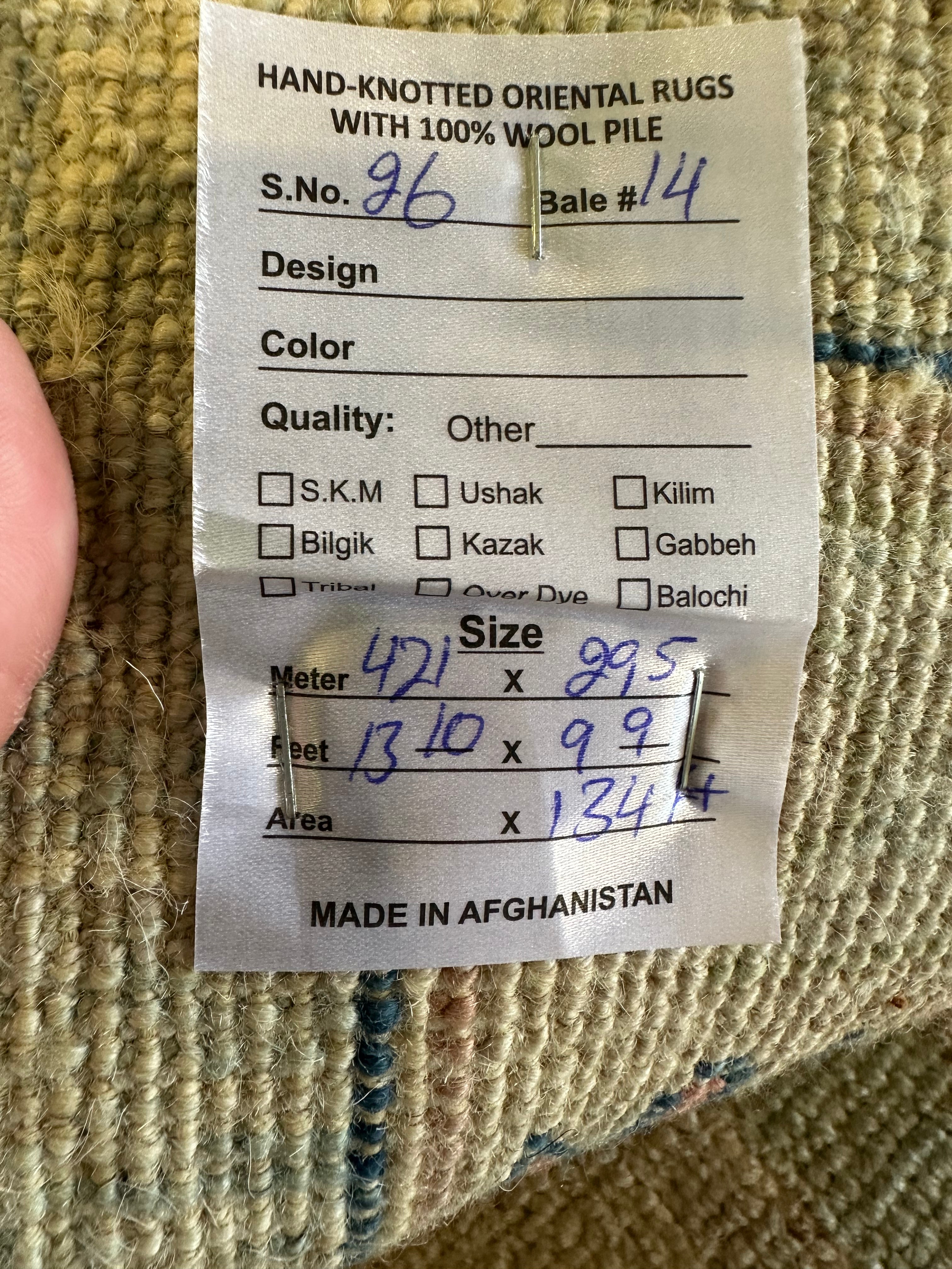 Betsy Lynn 9.9x13.10 Afghani Whitewashed Oushak