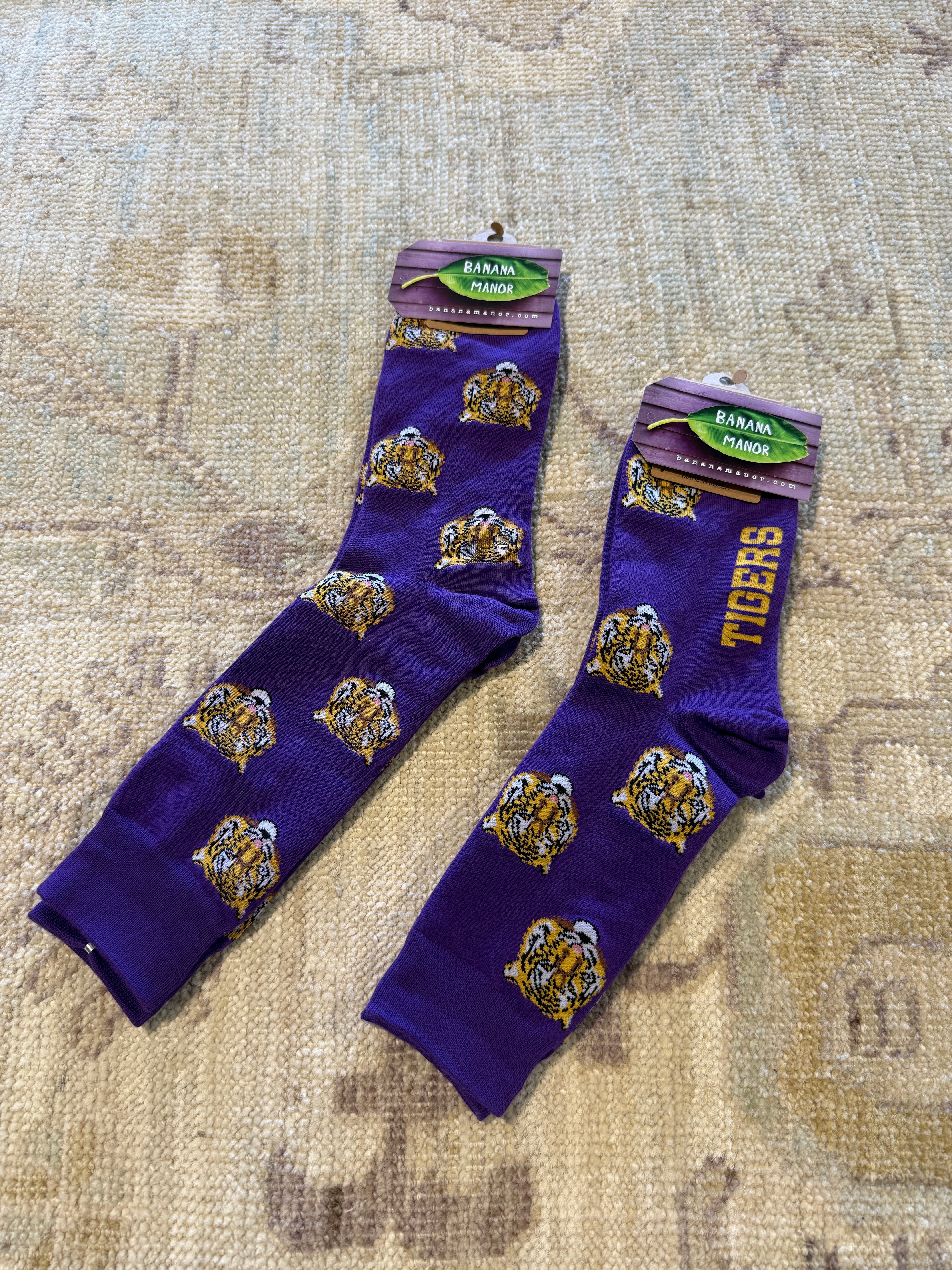 NOLA Themed Socks - LSU Tiger Head