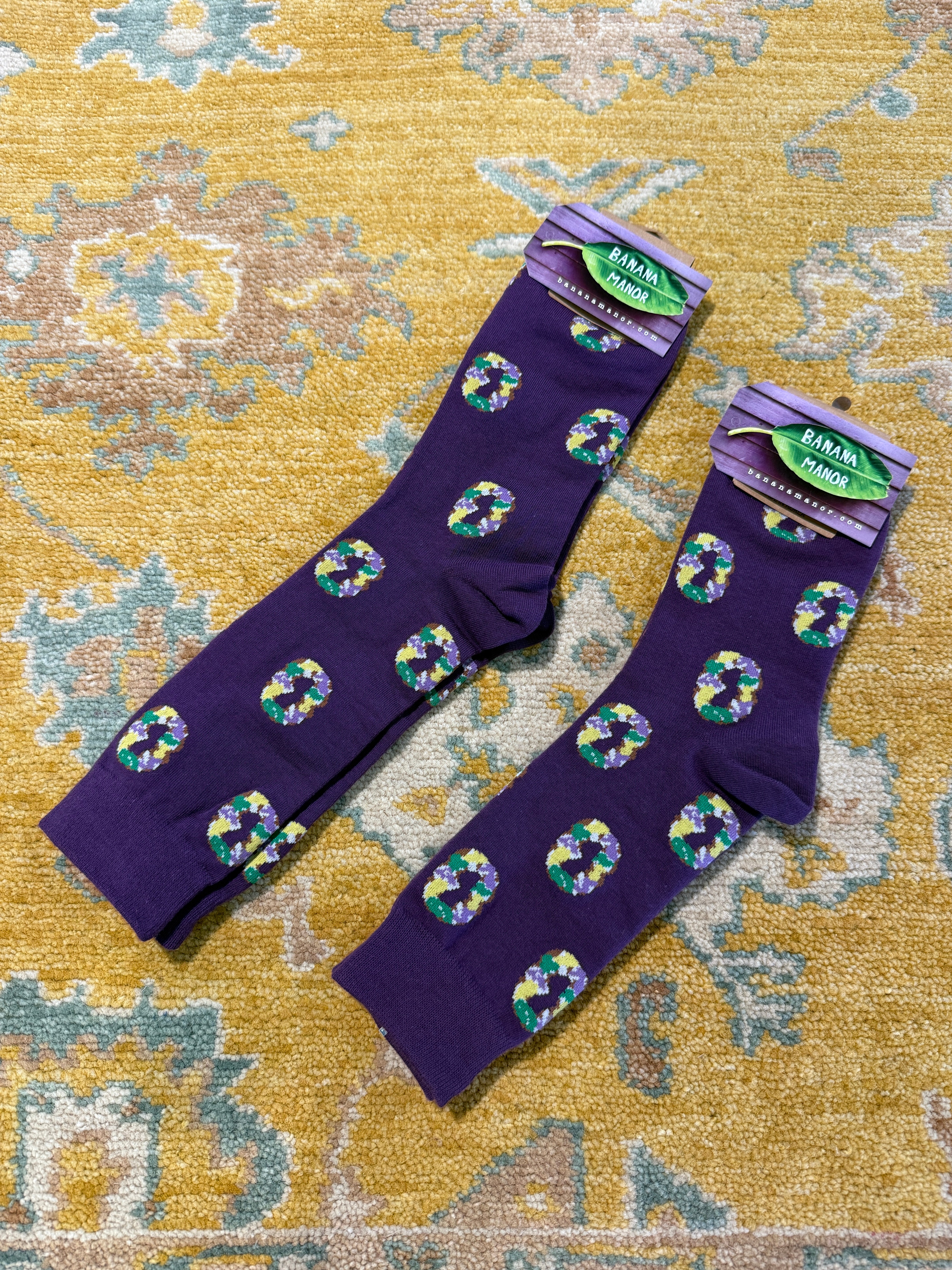 NOLA Themed Socks - King Cake
