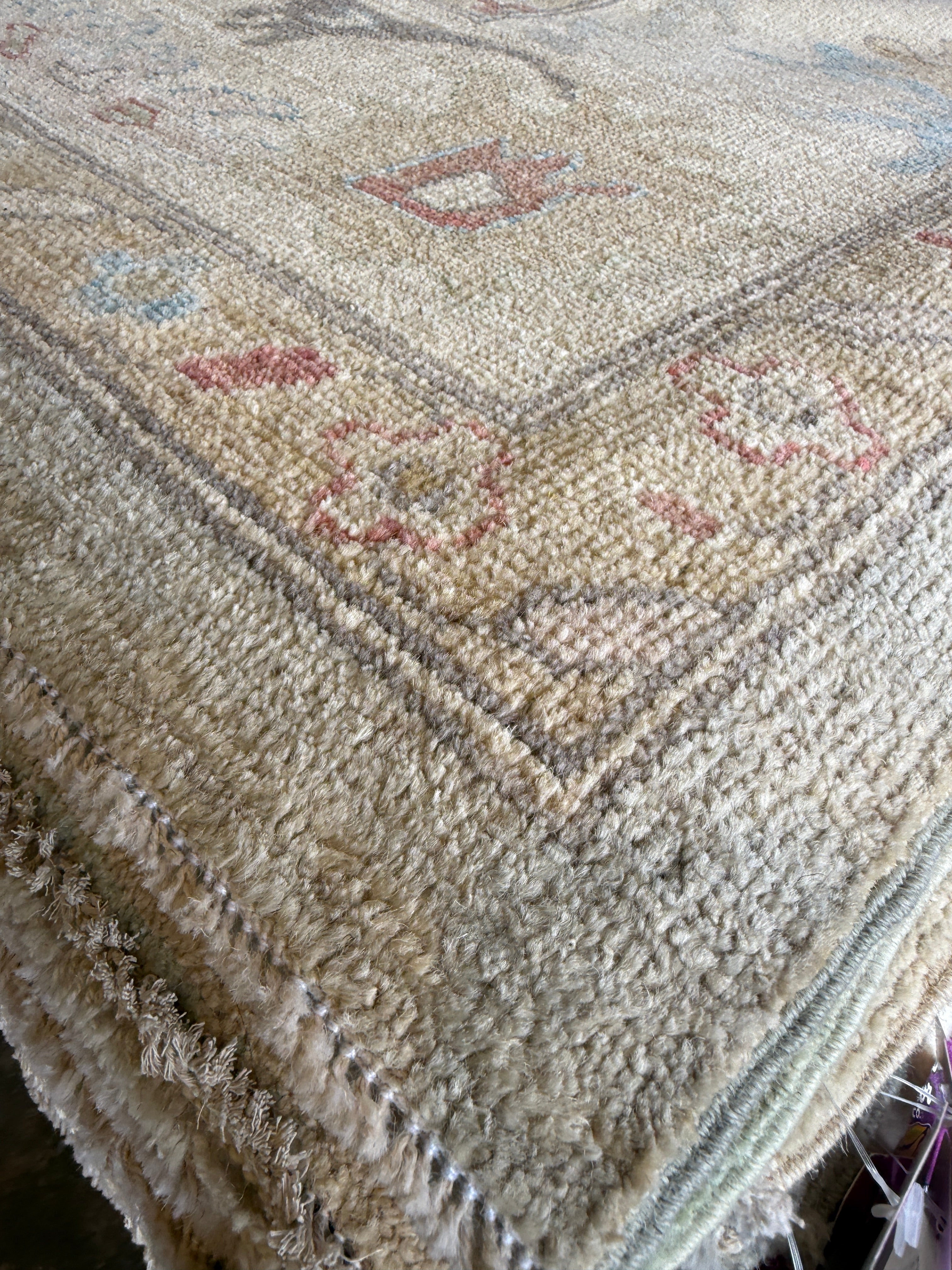 Stacey A Sheffield 8.11x12.1 Colorful Afghani Whitewashed Oushak