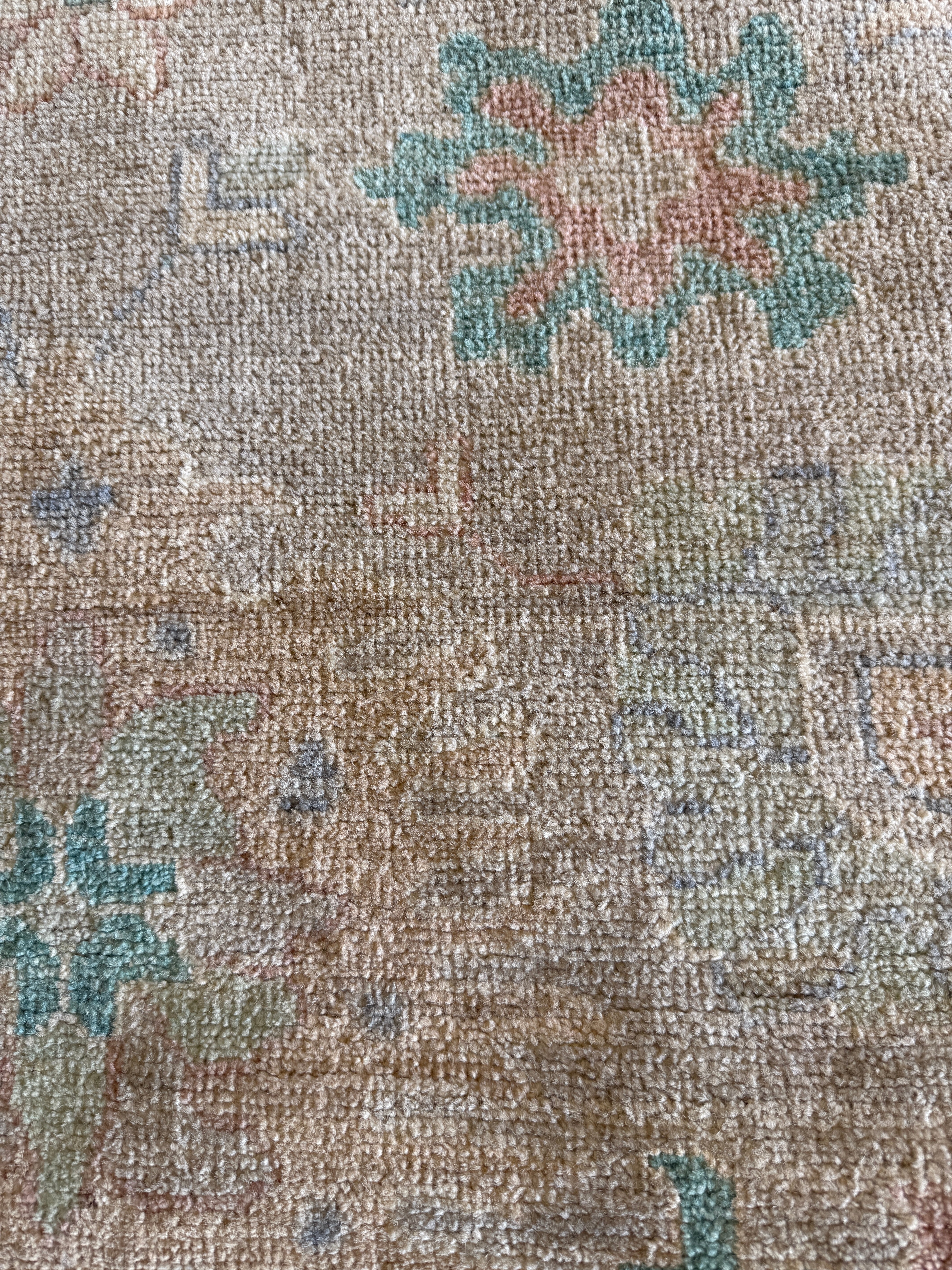 Fariha 9.1x12.1 Colorful Afghani Whitewashed Oushak