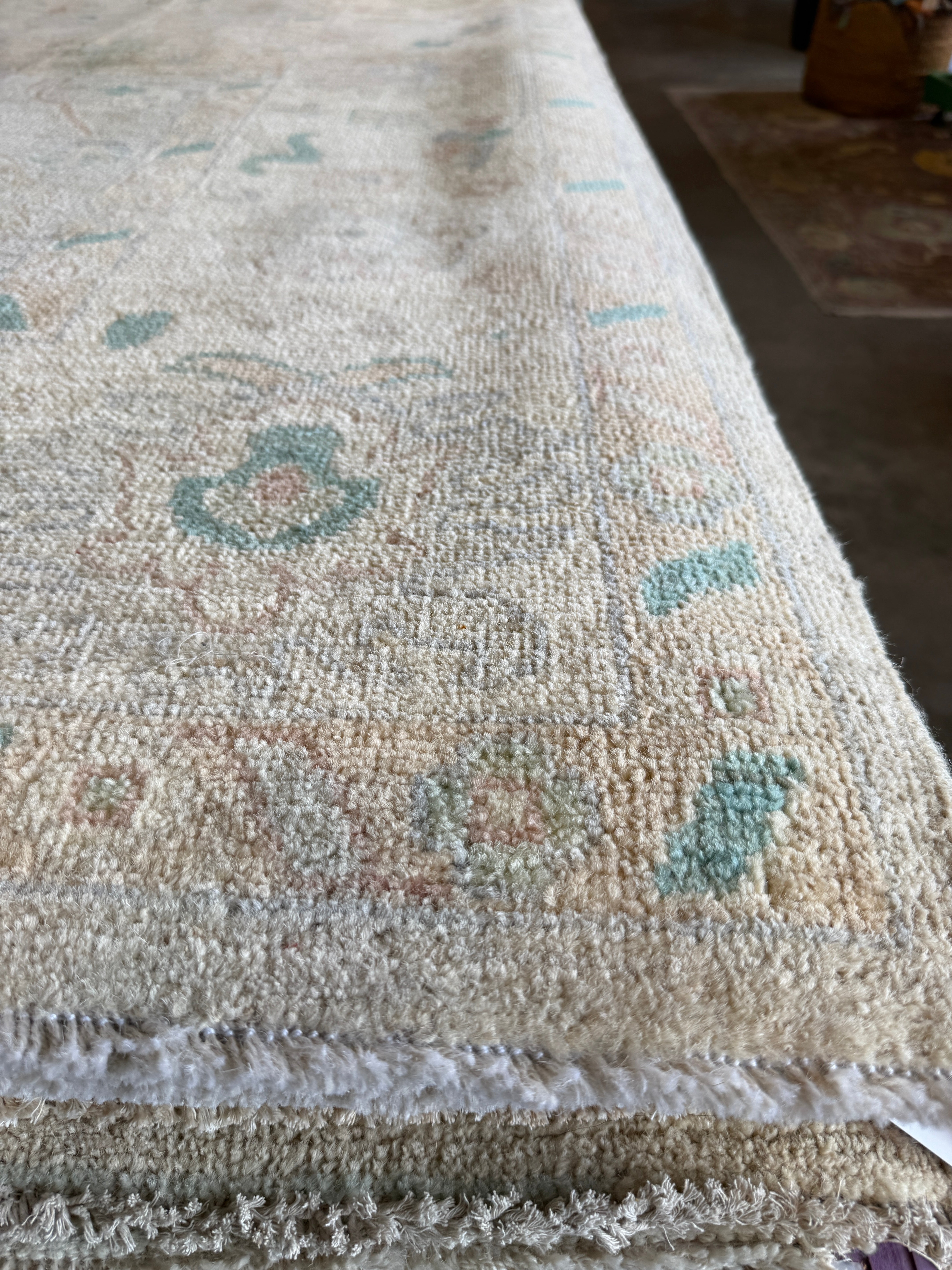 Fariha 9.1x12.1 Colorful Afghani Whitewashed Oushak