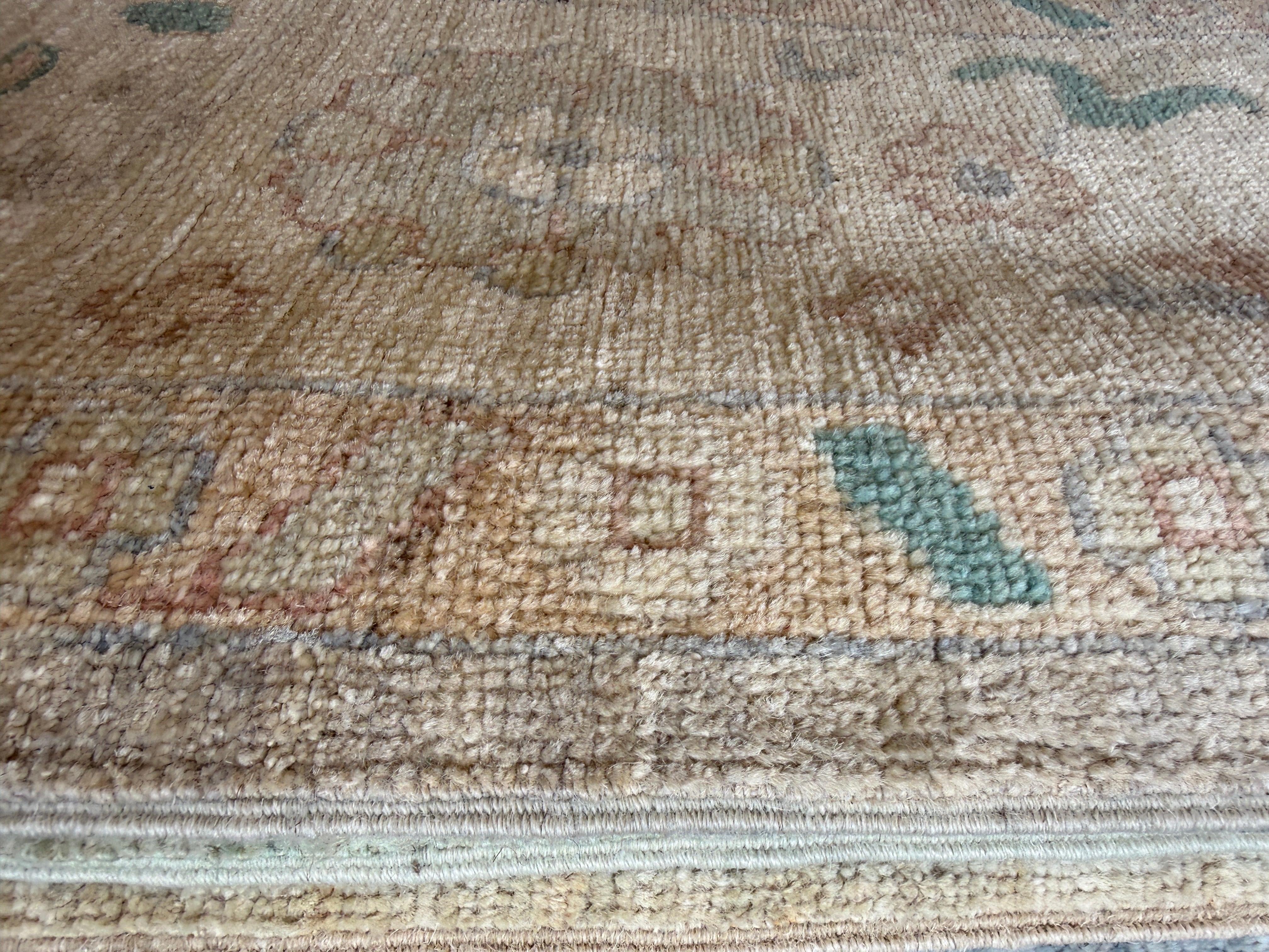 Fariha 9.1x12.1 Colorful Afghani Whitewashed Oushak