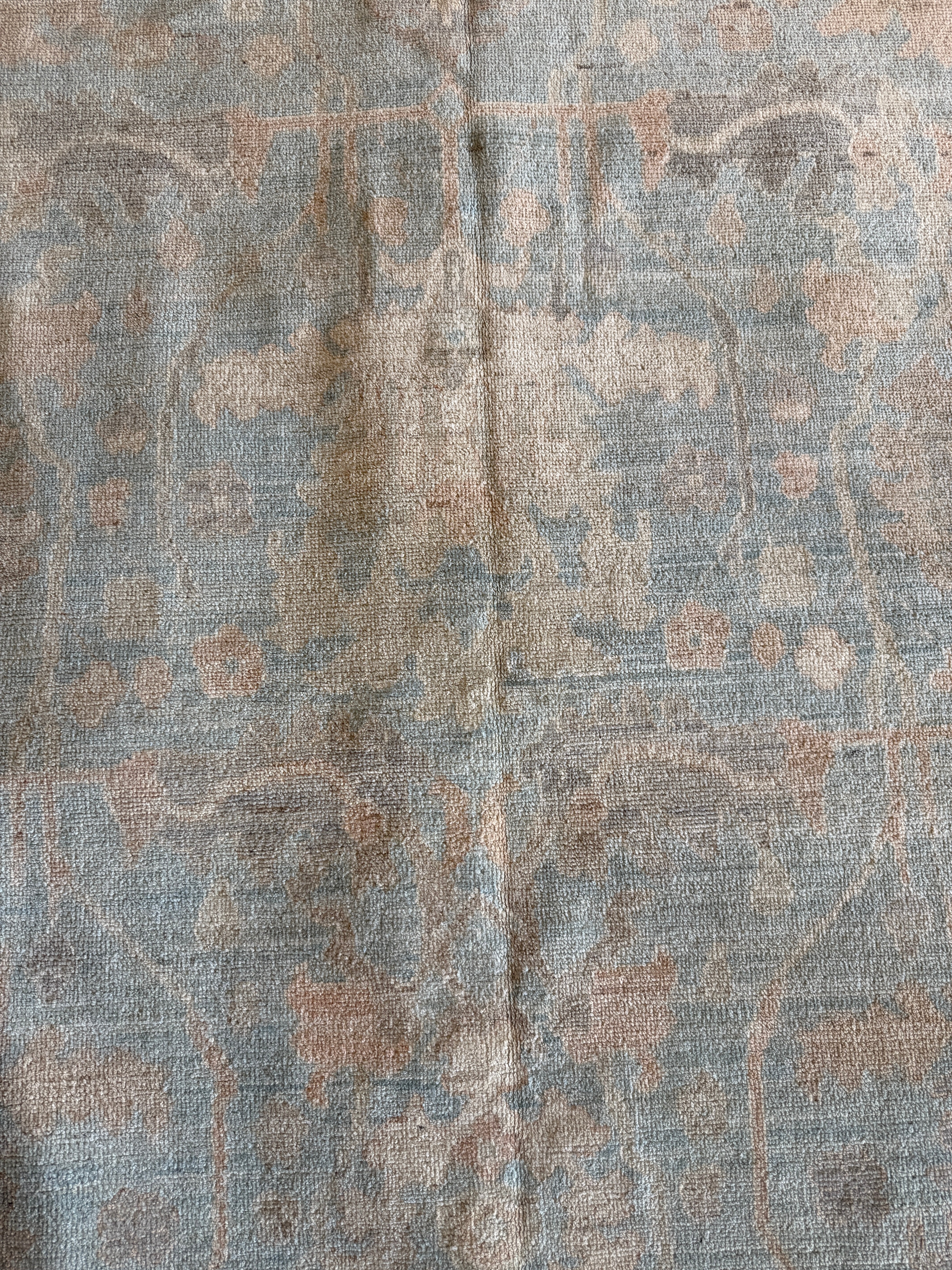 Lily Sondik 8.9x11.10 Light Blue Afghani Whitewashed Oushak