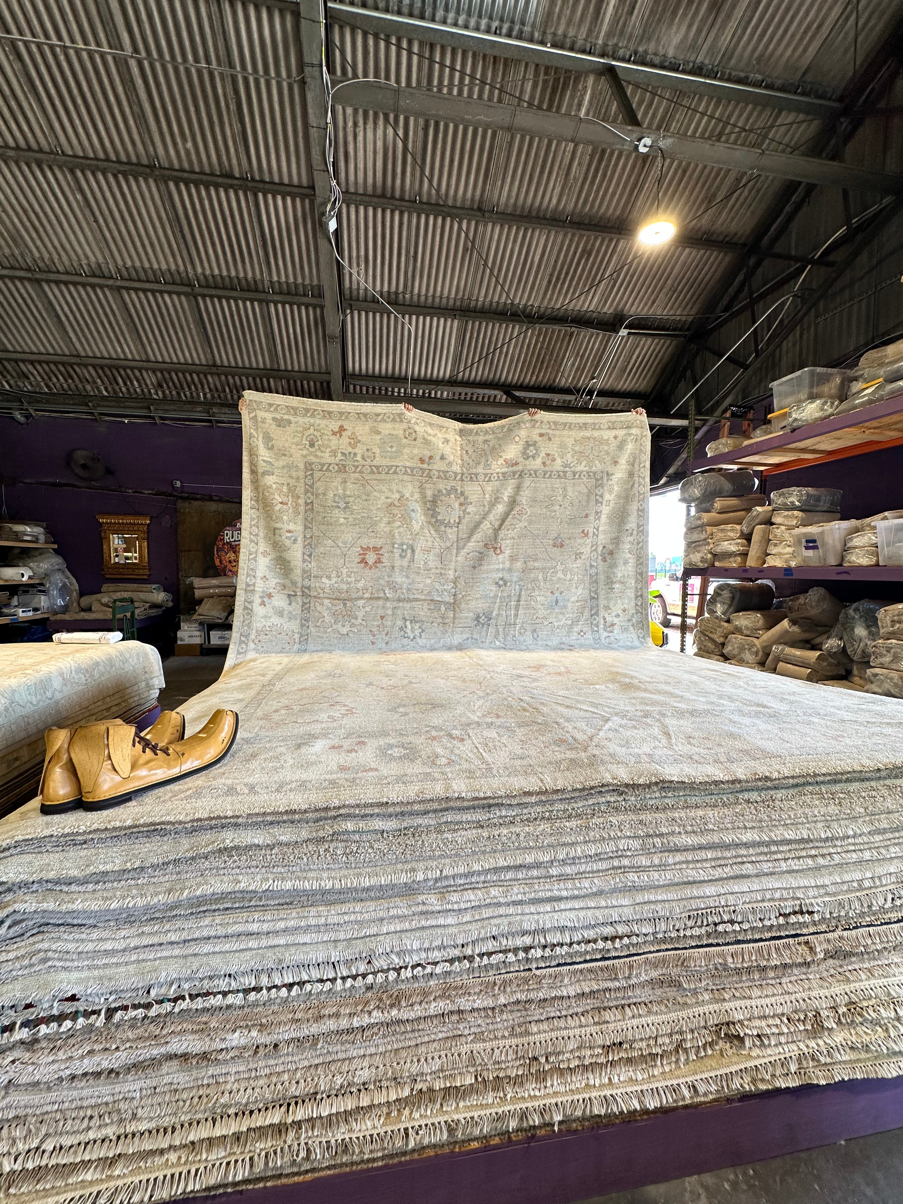Chrissy Conway 10.2x13.8 Afghani Whitewashed Oushak