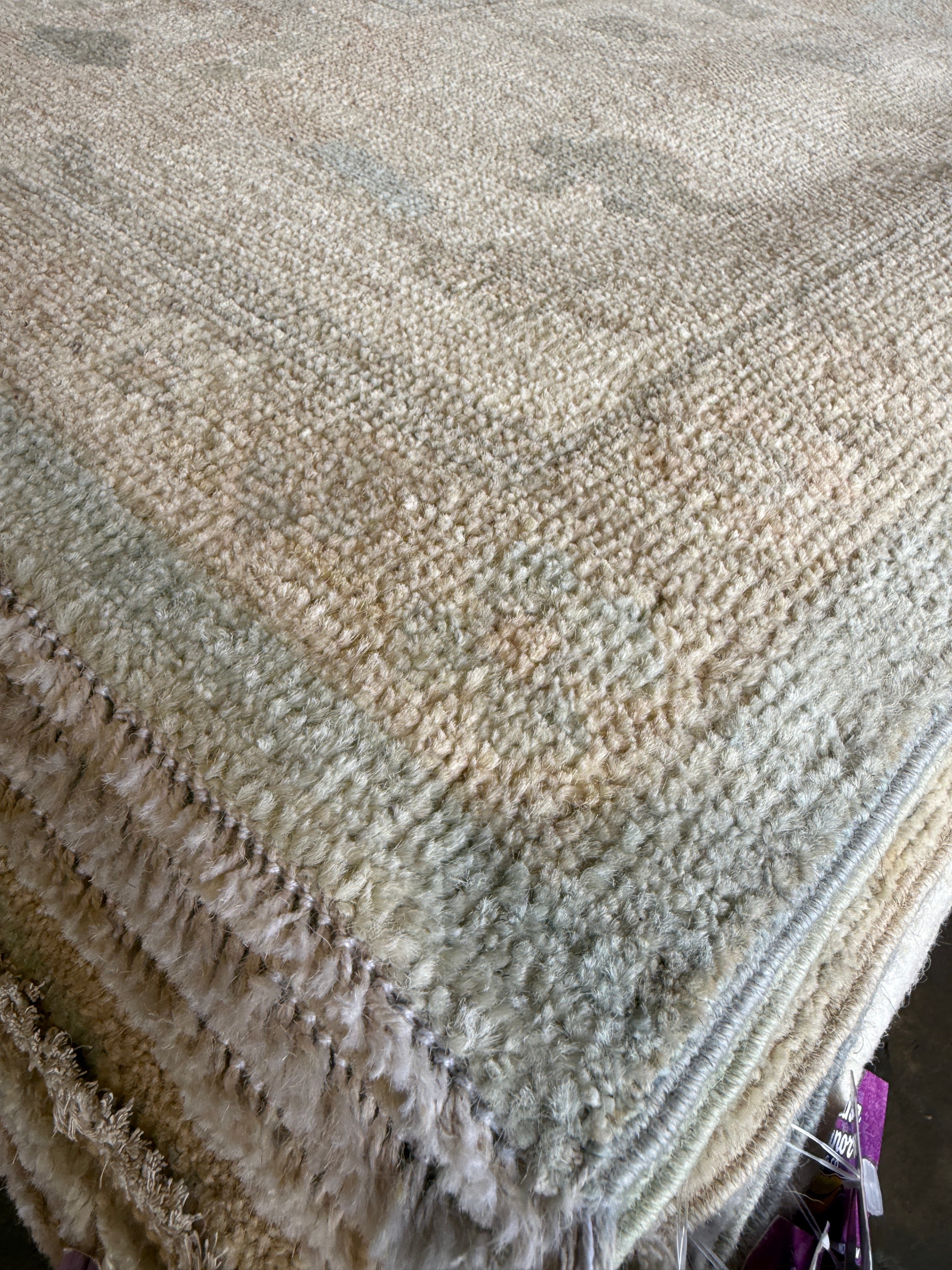 Lily Sondik 8.9x11.10 Light Blue Afghani Whitewashed Oushak