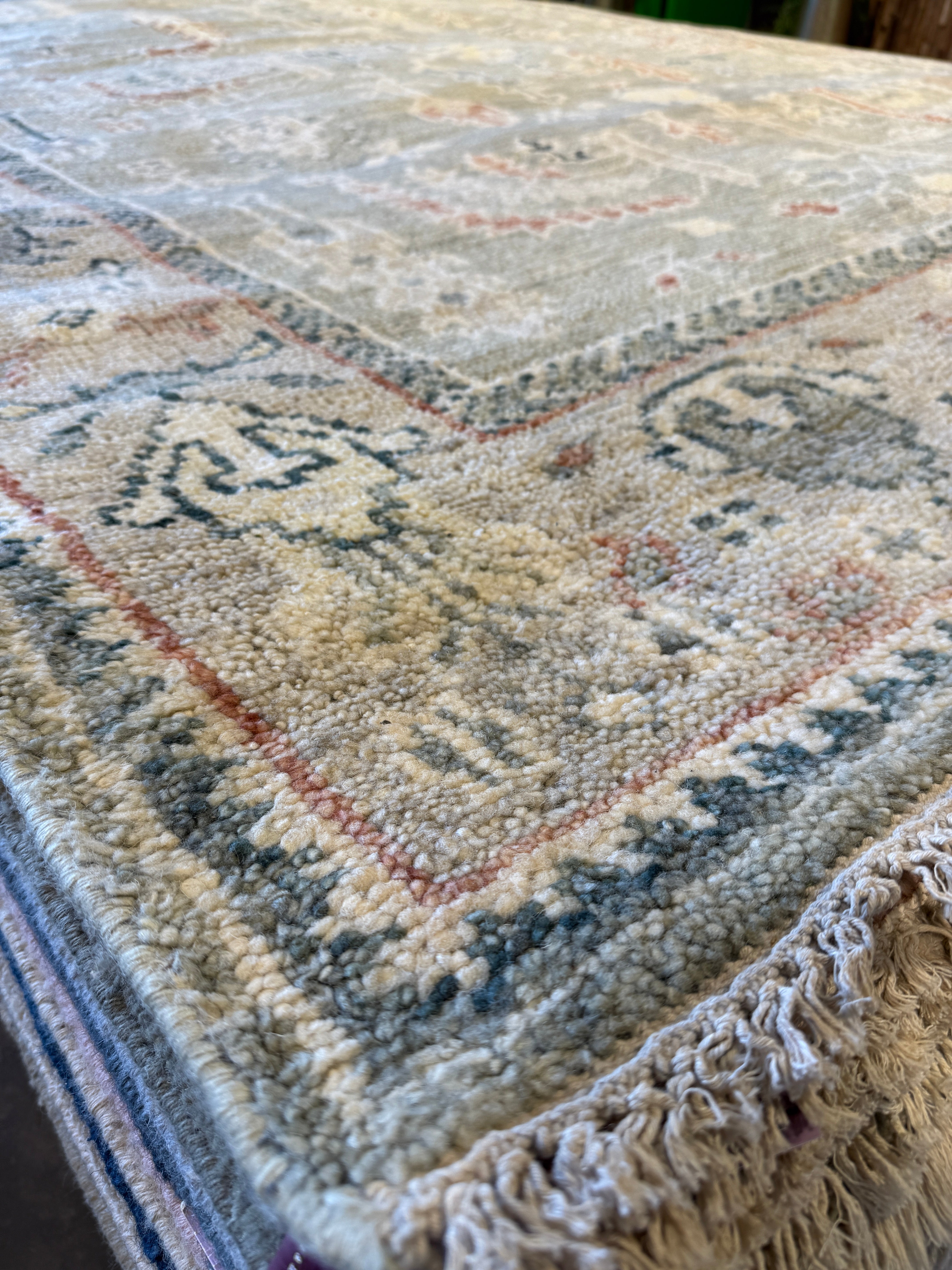 Delux  7.9x9.9 Dark Grey Hand-Knotted Oushak Rug