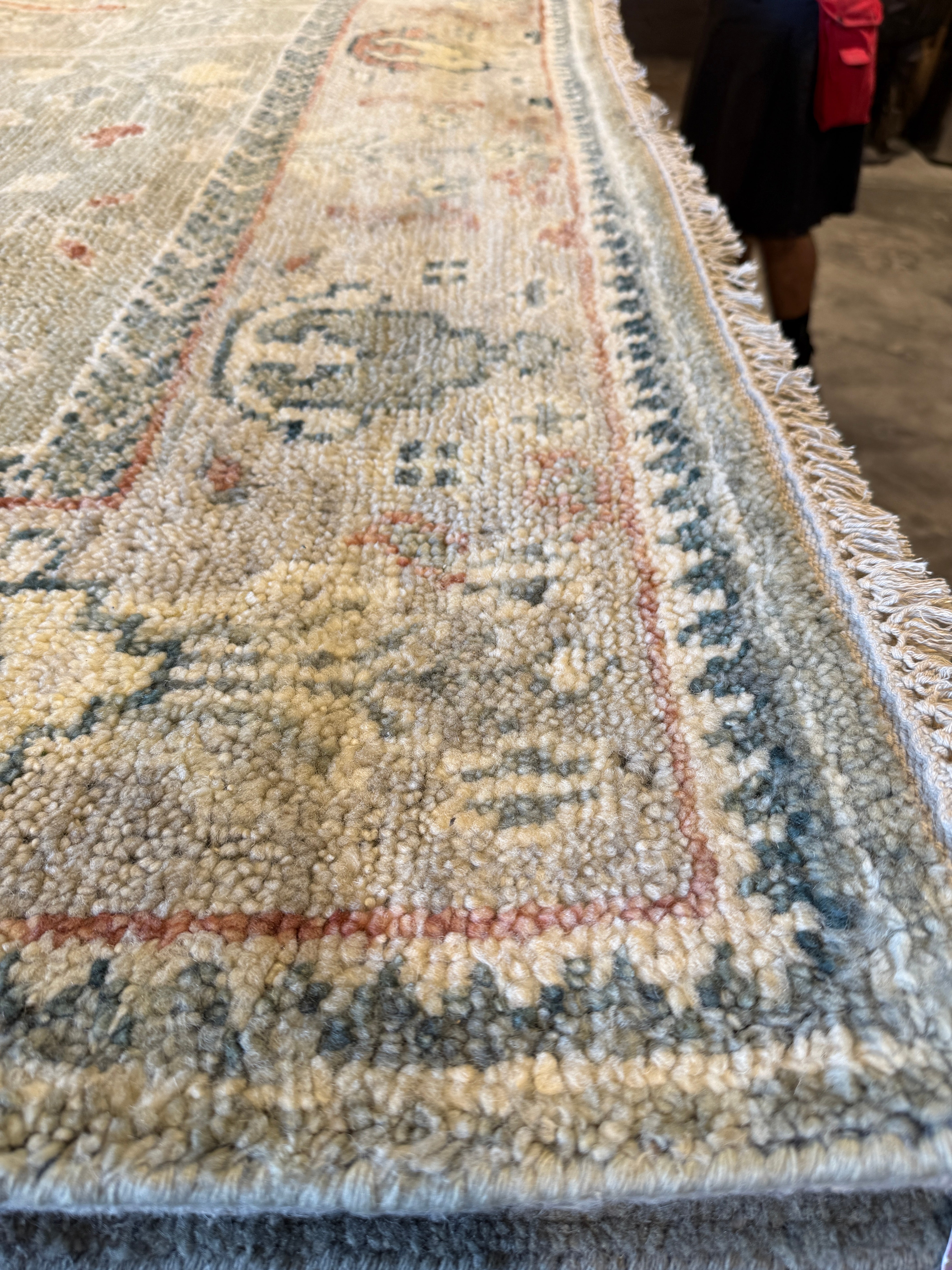 Delux  7.9x9.9 Dark Grey Hand-Knotted Oushak Rug