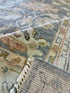 Kim Lankford 9x11.9 Grey & Tan Hand-Knotted Oushak