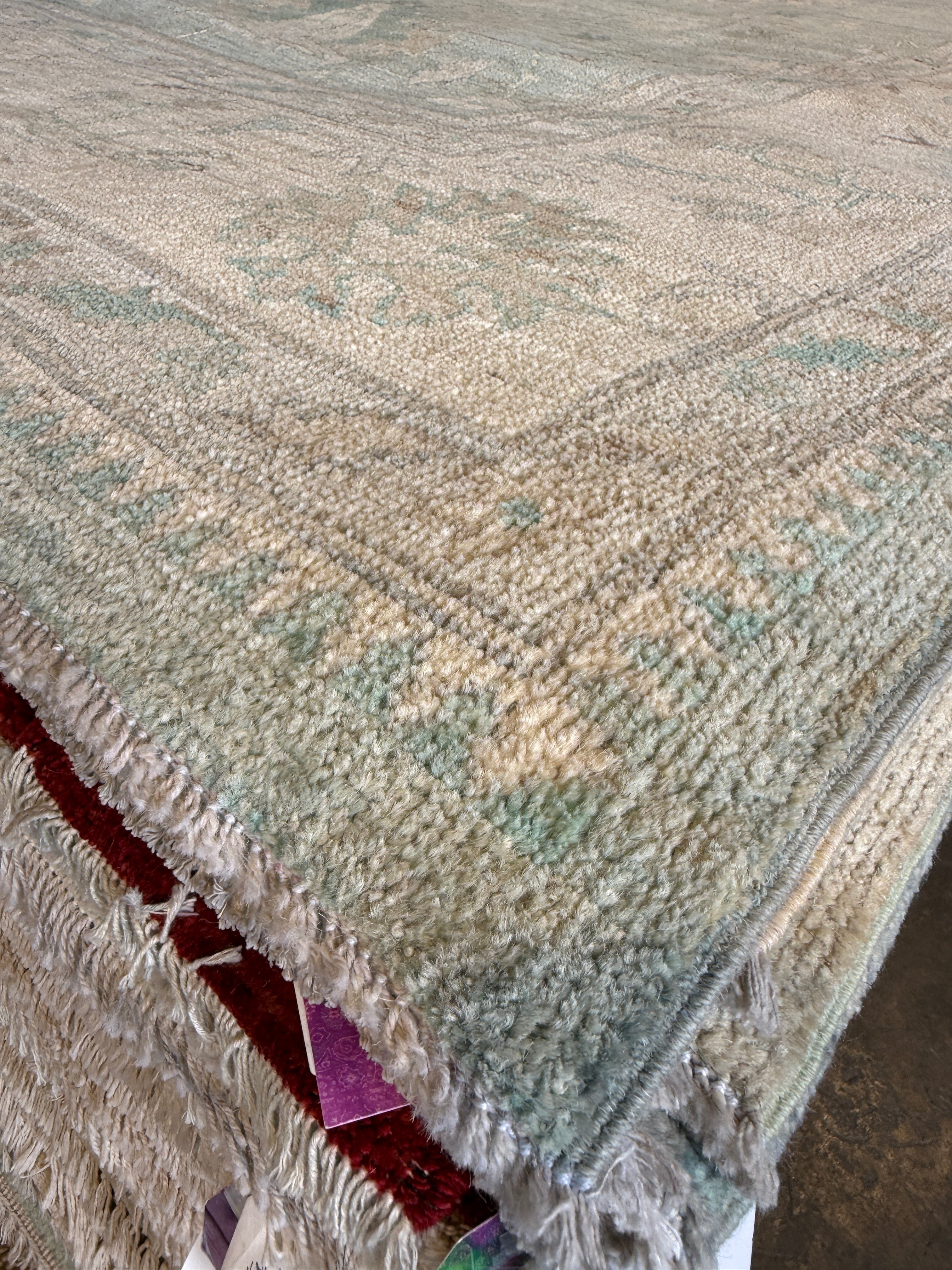 Michelle Lee 9.11x13.9 Blue Afghani Whitewashed Oushak