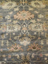 Kim Lankford 9x11.9 Grey & Tan Hand-Knotted Oushak