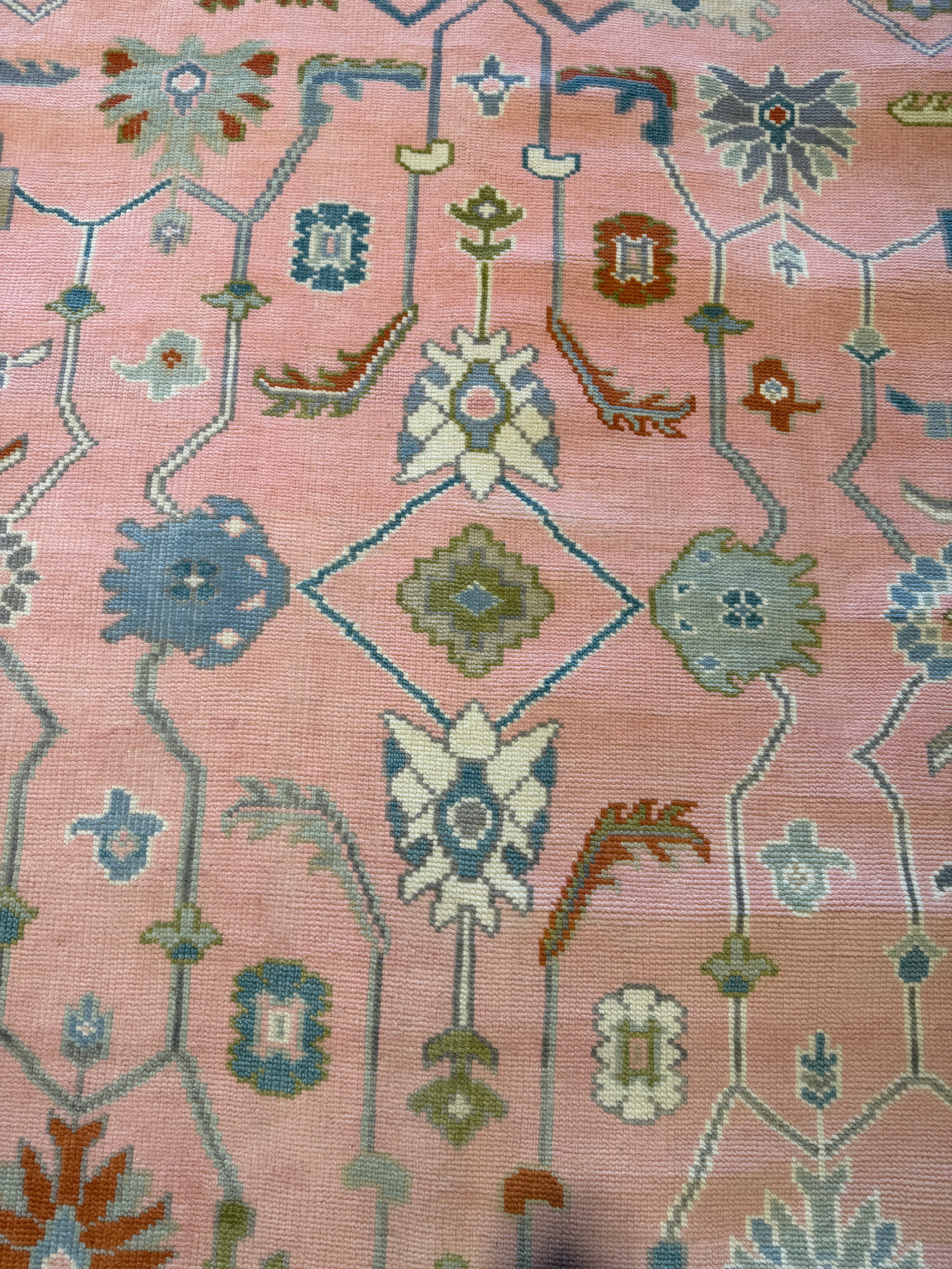 Hilary McCormack 8x10 Pink Hand-Knotted Oushak