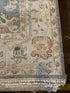 Kim Lankford 9x11.9 Grey & Tan Hand-Knotted Oushak