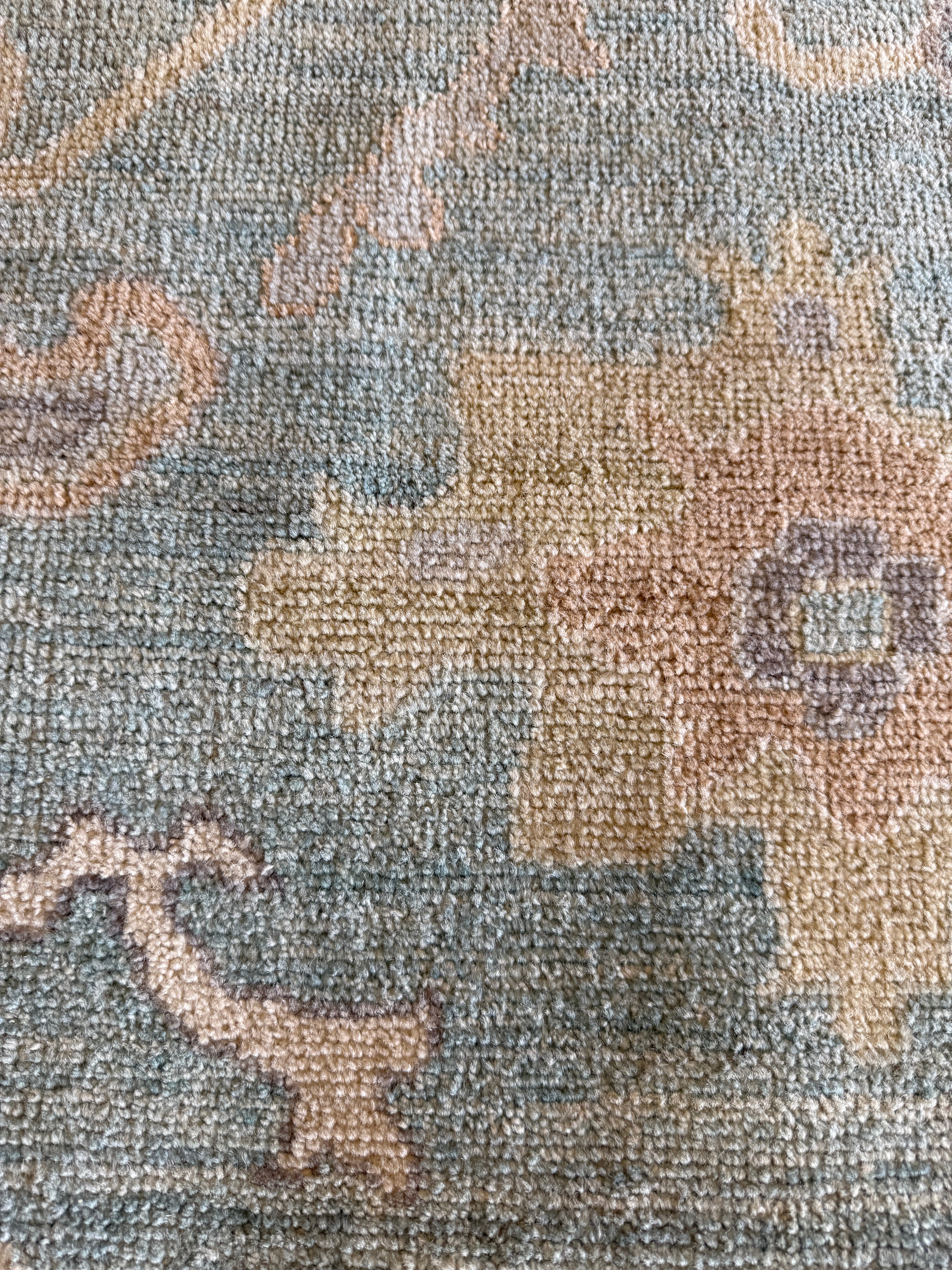 Angela Weintraub 9.3x11.11 Blue Afghani Whitewashed Oushak