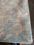 Angela Weintraub 9.3x11.11 Blue Afghani Whitewashed Oushak