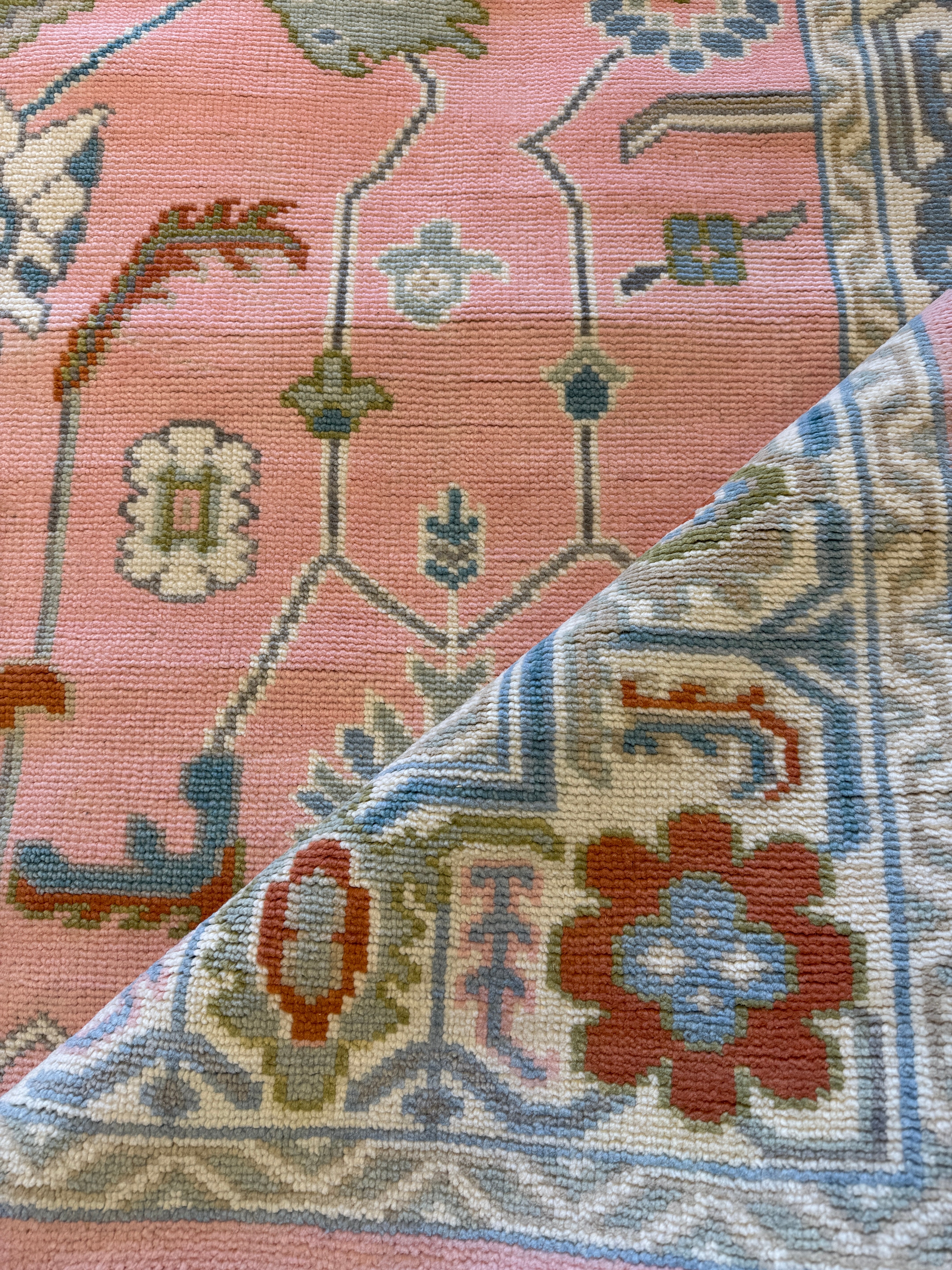 Hilary McCormack 8x10 Pink Hand-Knotted Oushak