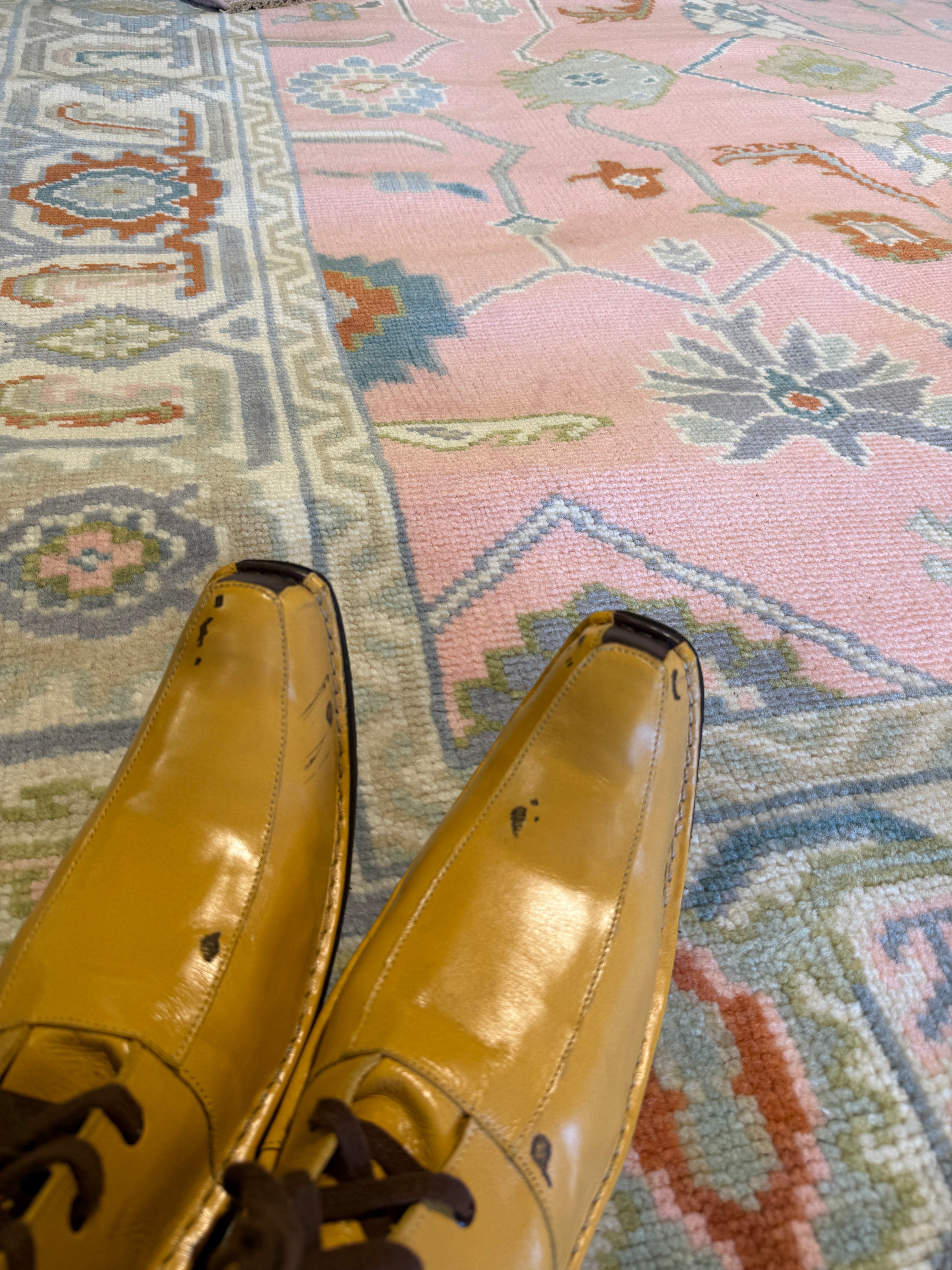 Hilary McCormack 8x10 Pink Hand-Knotted Oushak