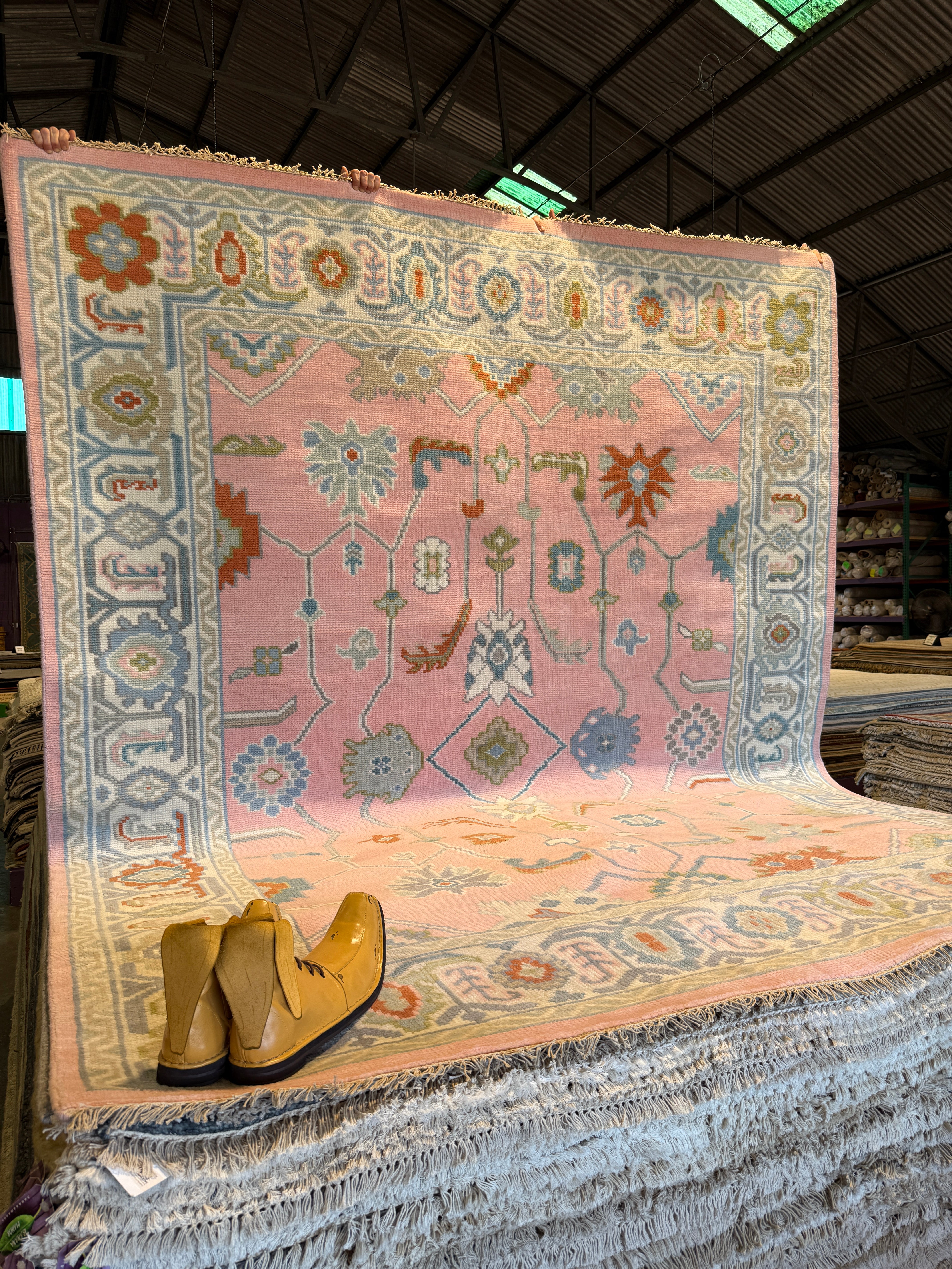 Hilary McCormack 8x10 Pink Hand-Knotted Oushak