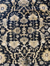 Wendy Hughes 8x9.9 Hand-Knotted Oushak Rug Black and Beige